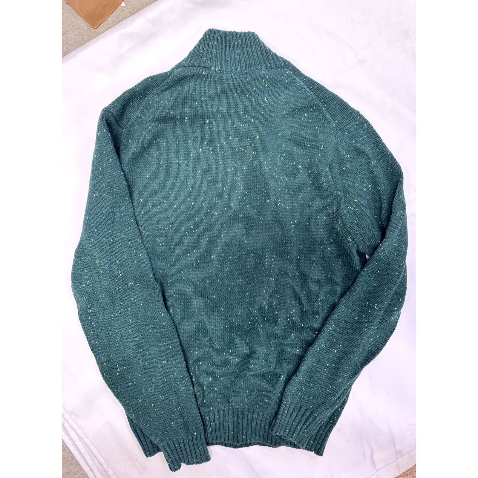 Vintage VINTAGE Crown & Ivy Women's Green Empire Speckled Quarter-Zip Knit Sweater S NWT Size S / US 4 / IT 40 - 4 Thumbnail