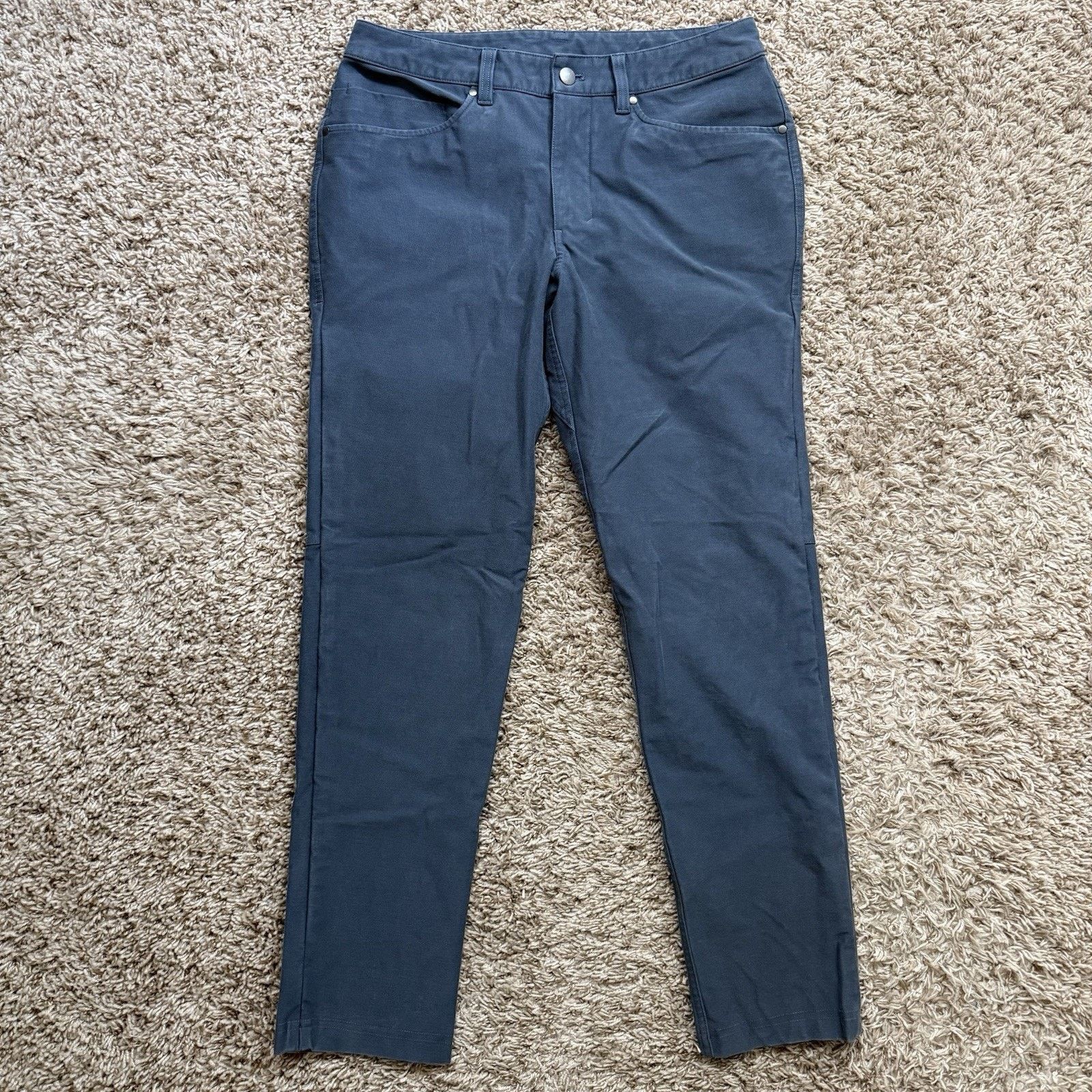Lululemon LuluLemon Cotton 5 Pocket ABC Pants Chino Athletic Slim Blue Size US 30 / EU 46 - 1 Thumbnail