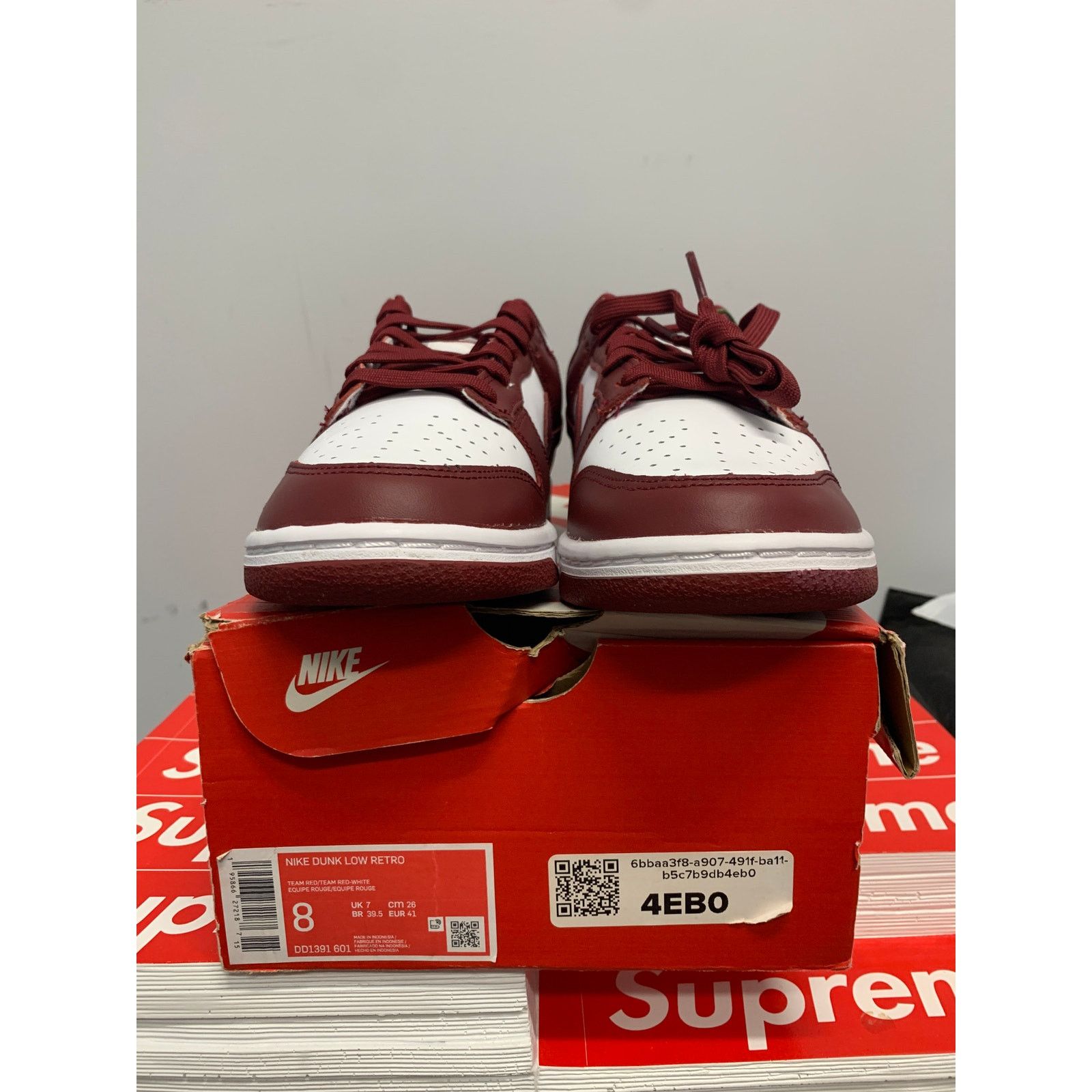 Nike Nike Dunk Low Team Red White Size 8 Brand New SHIPS NOW Size US 8 / EU 41 - 2 Thumbnail