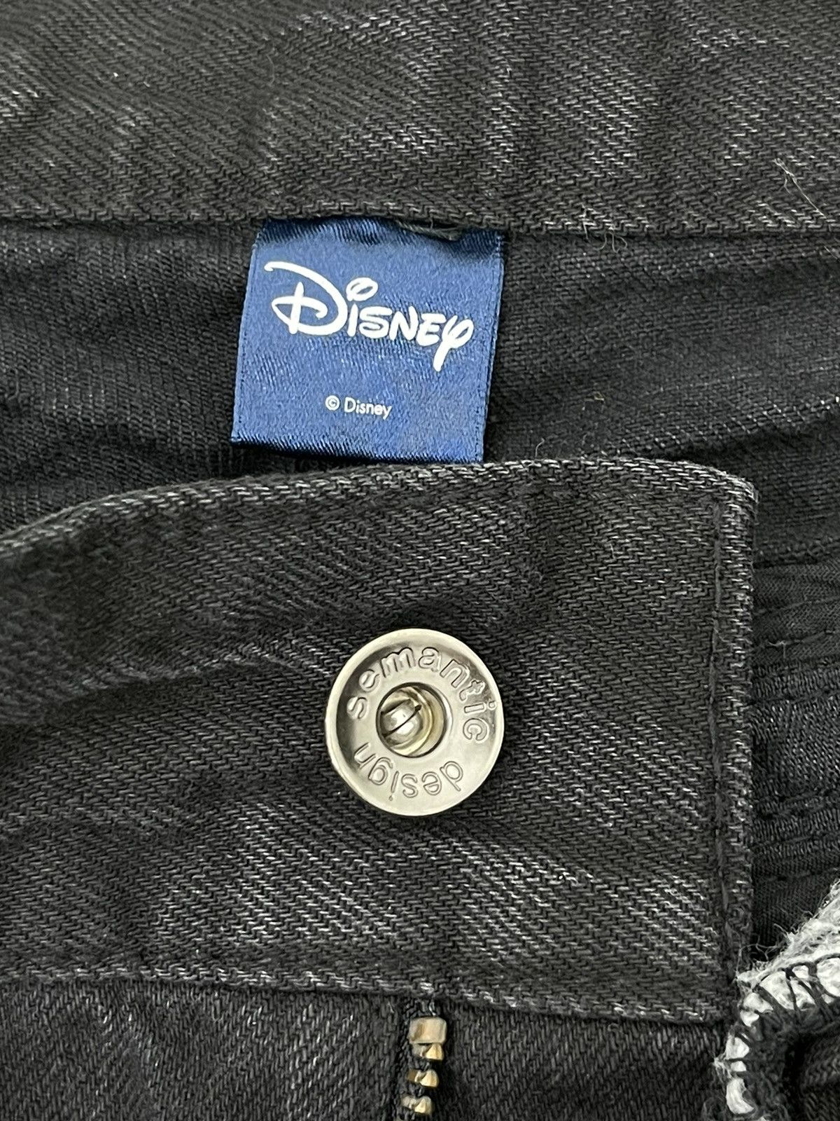 Japanese Brand Flare Jeans Semantic Design x Disney Distress Low Rise 6🟦5 Size US 31 - 19 Thumbnail