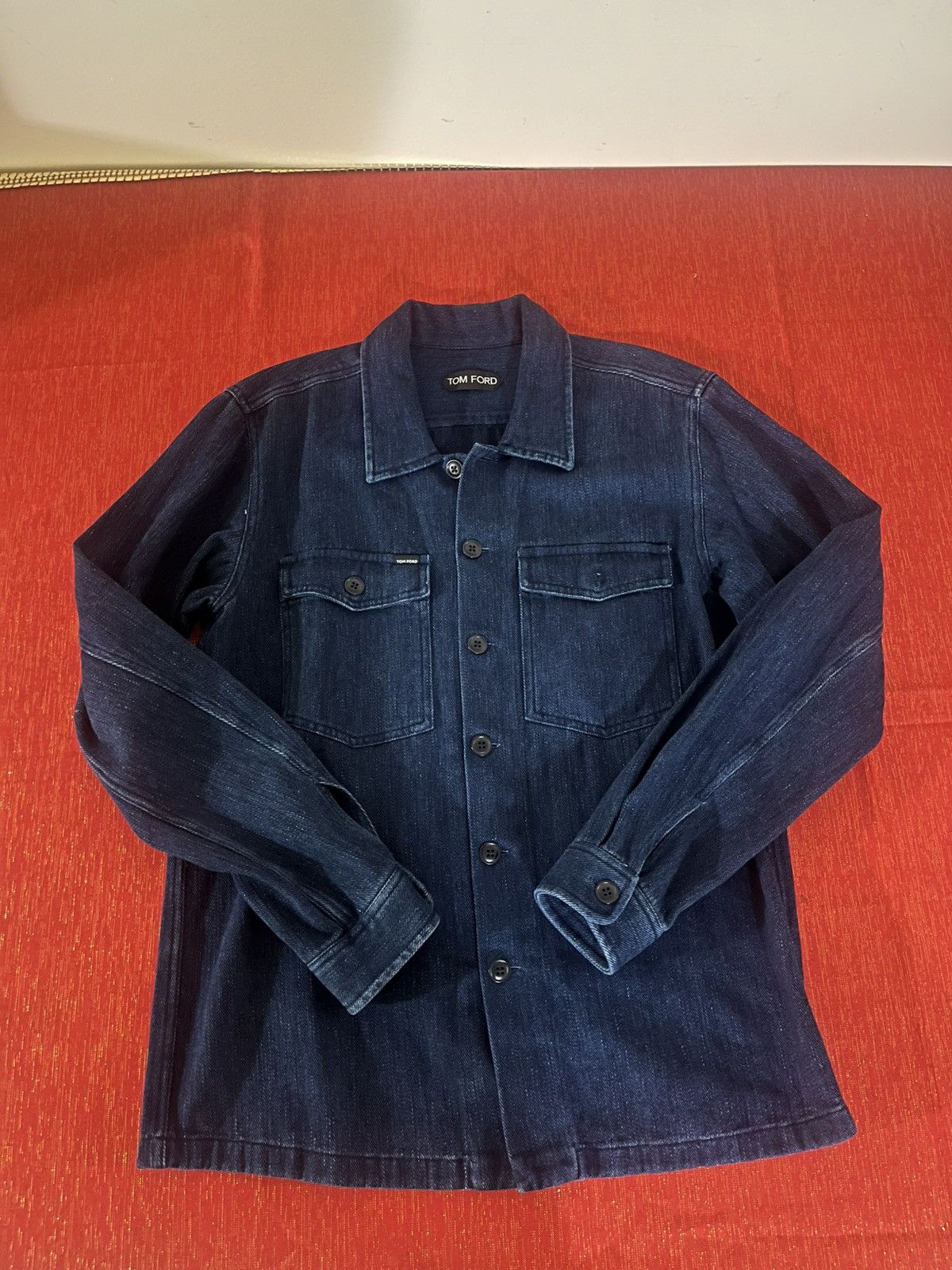Tom Ford Tom Ford Dark Wash Denim Overshirt Sz 39 Size US S / EU 44-46 / 1 - 12 Thumbnail