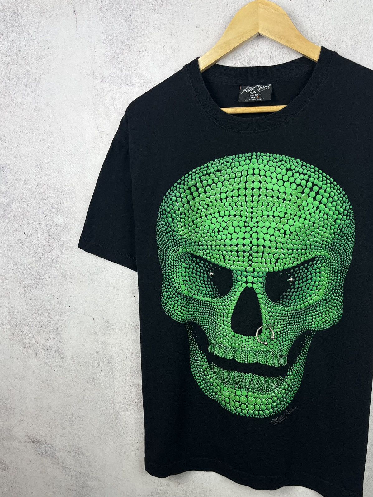 Vintage Vintage Rock Chang Skull Bright in the Dark T-Shirt Y2K Rare Size US L / EU 52-54 / 3 - 2 Thumbnail
