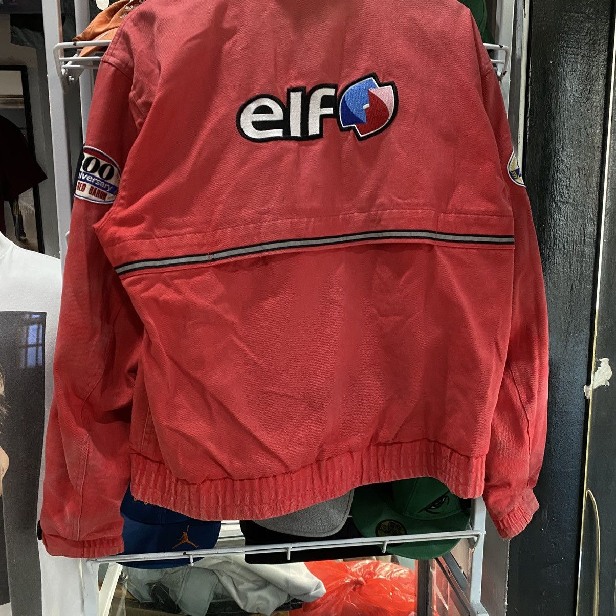 Hein Gericke × Kadoya VINTAGE ELF 300 ANNIVERSARY RACING MOTORCYCLE JACKET BIGLOGO Size US M / EU 48-50 / 2 - 4 Thumbnail