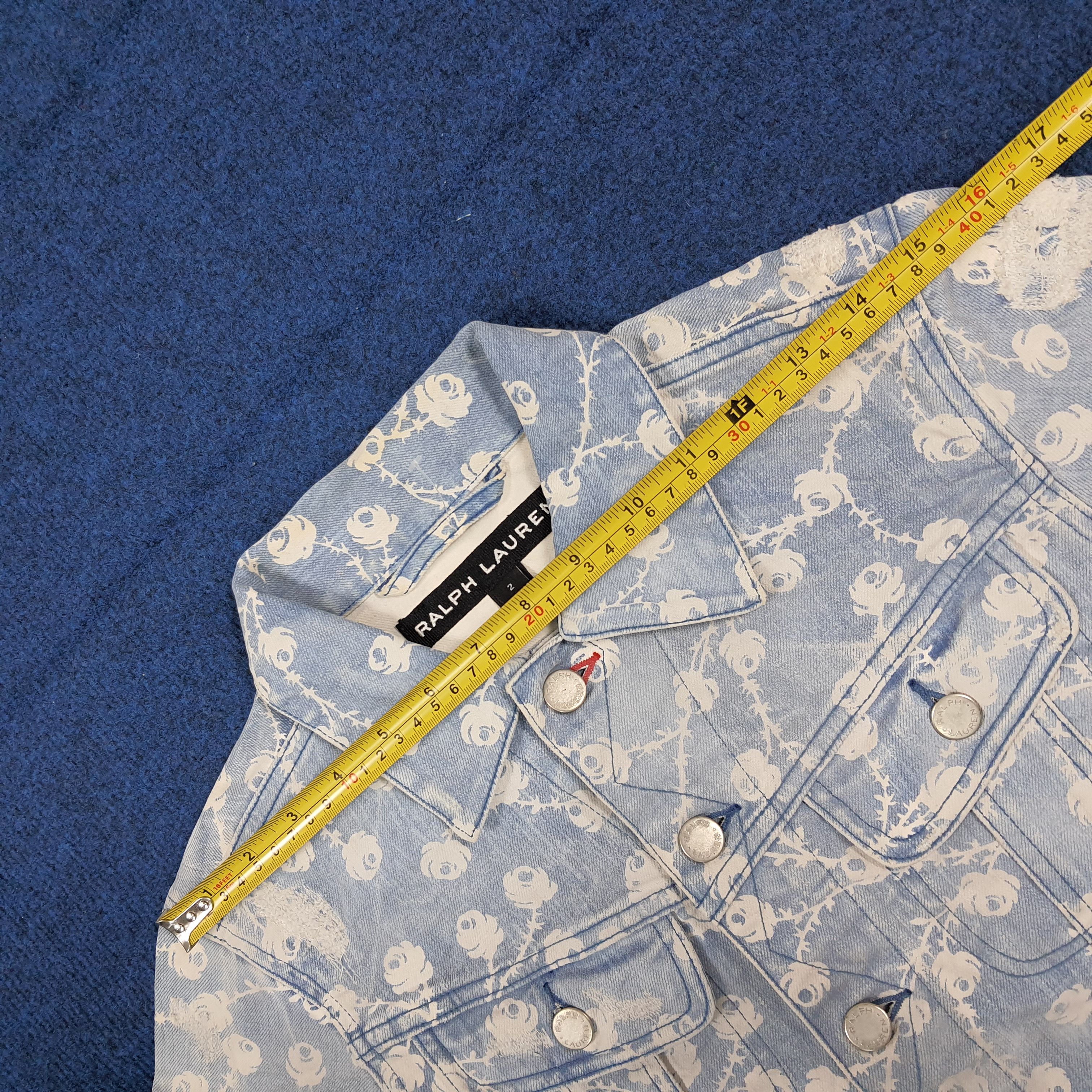 Ralph Lauren Vintage Ralph Lauren Floral Rose Print Denim Jacket C303N14 Size XS / US 0-2 / IT 36-38 - 16 Thumbnail