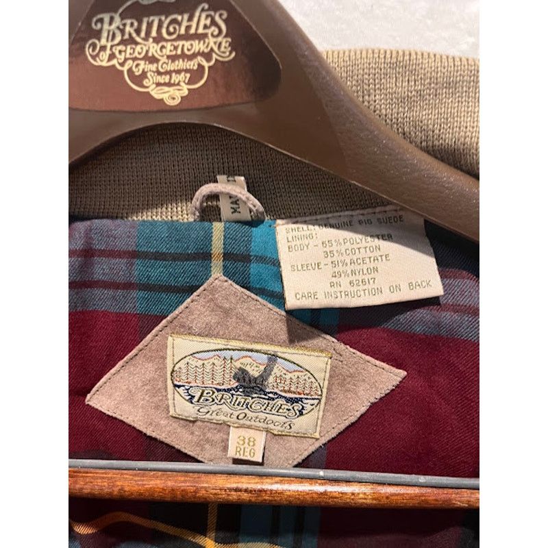 Britches VTG 90s NWT Britches Georgetown Jacket Mens Tan Suede 38 Reg Size US S / EU 44-46 / 1 - 5 Thumbnail