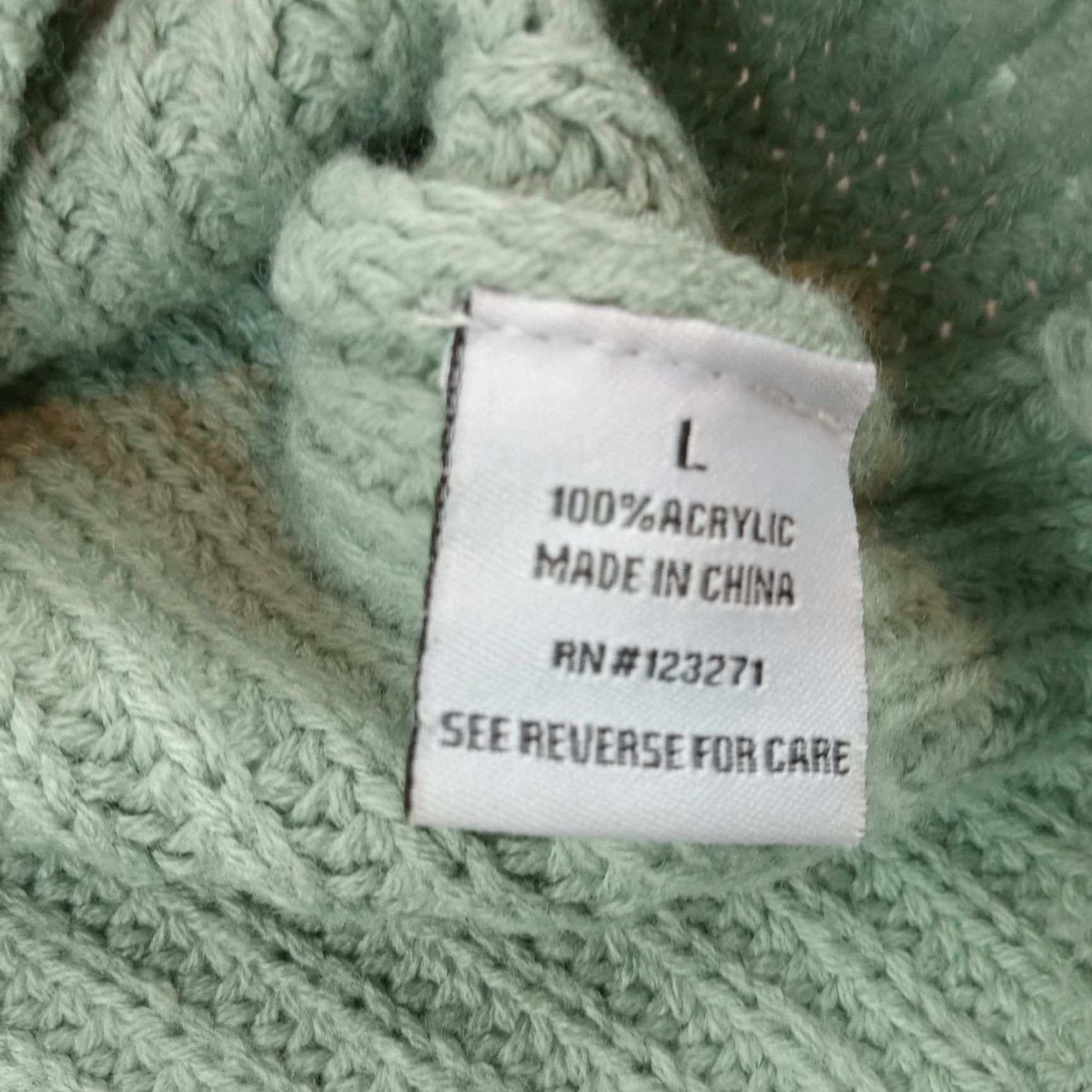 Vintage J For Justify Sweater Womens Large Green Cropped V-Neck Pullover Casual Size L / US 10 / IT 46 - 6 Thumbnail