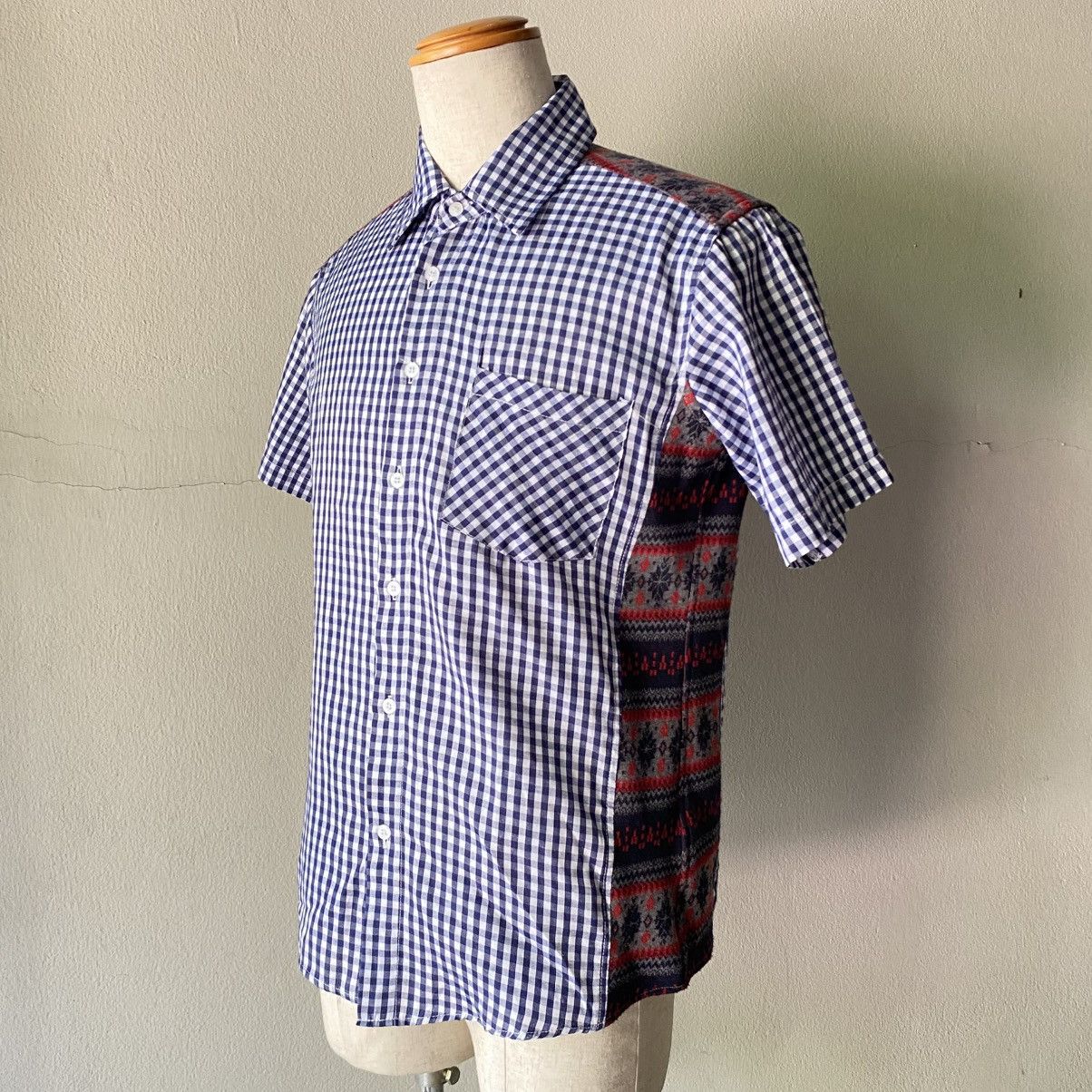 Comme des Garcons × Comme des Garcons Homme Plus COMME des GARCONS Patchwork Checkered Fusion Shirt Size US L / EU 52-54 / 3 - 14 Thumbnail