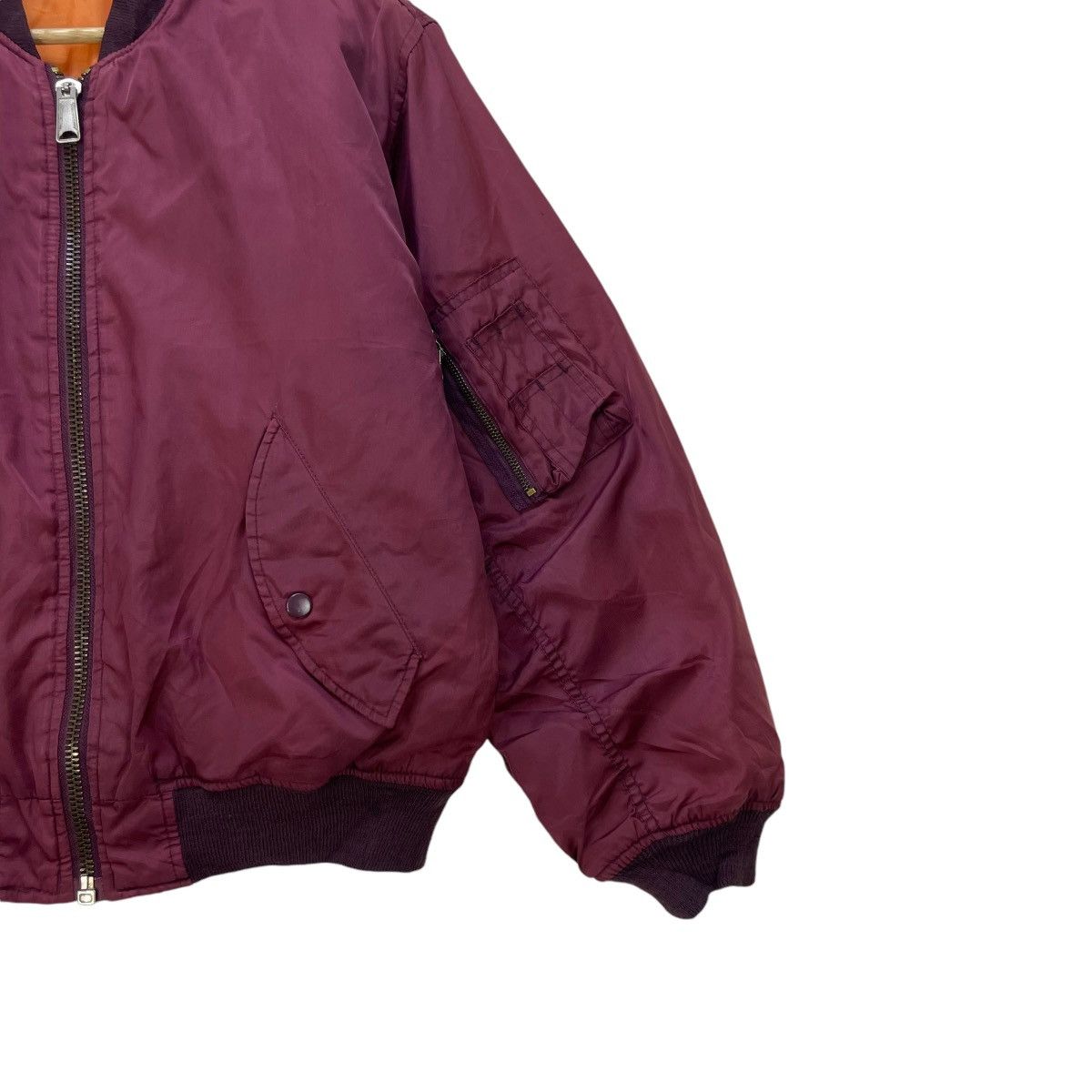 Alpha Industries 🗣️Vintage Bomber Maroon Ma 1 Jacket Size US M / EU 48-50 / 2 - 6 Thumbnail