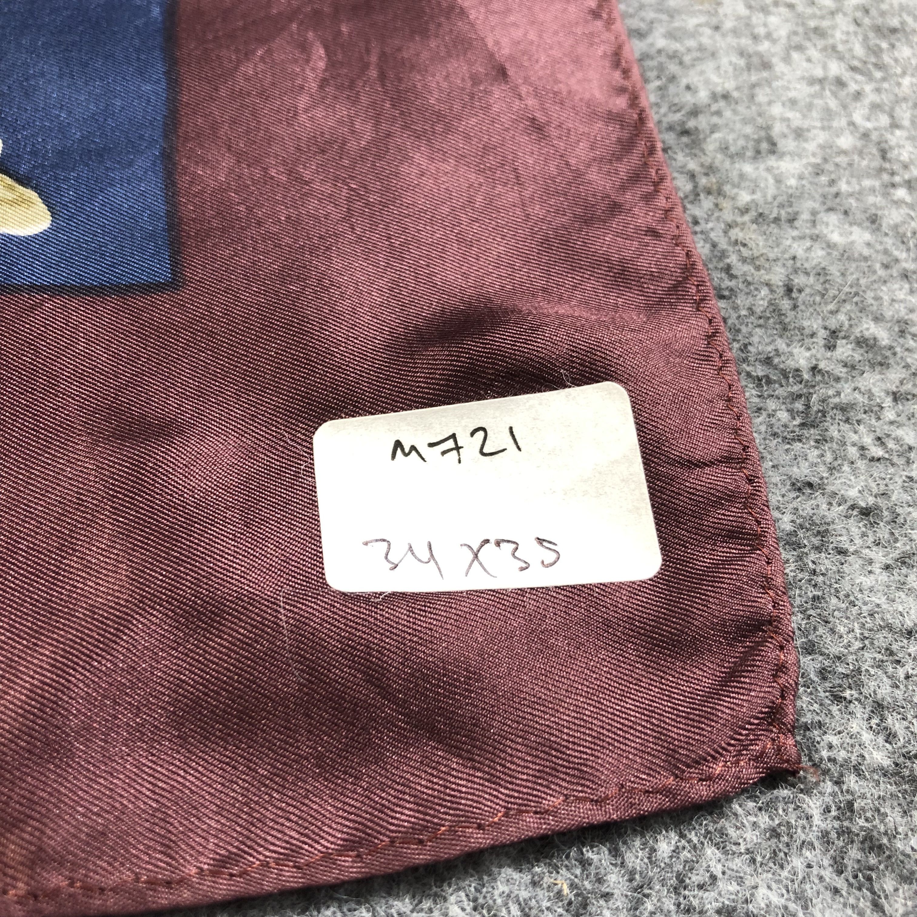 Japanese Brand Luxury Floral Silk Scarf M721 Size ONE SIZE - 7 Thumbnail