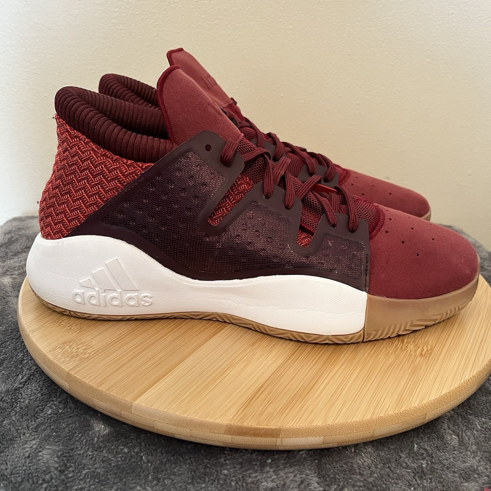 Adidas Adidas Pro Vision Collegiate Burgundy Mens Size 9 Sneakers Size US 8.5 / EU 41-42 - 4 Thumbnail