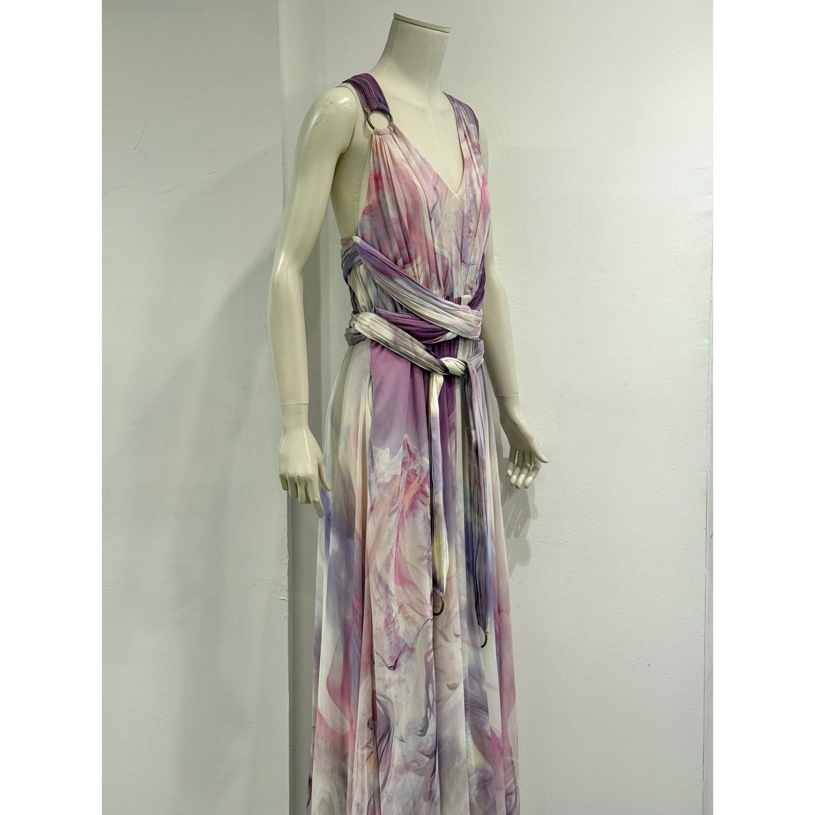 Roberto Cavalli 2010s Roberto Cavalli marble print maxi dress Size M / US 6-8 / IT 42-44 - 3 Thumbnail