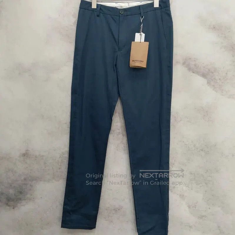 Burberry Burberry Lake Blue Cotton Casual Pants. Size US 34 / EU 50 - 1 Thumbnail