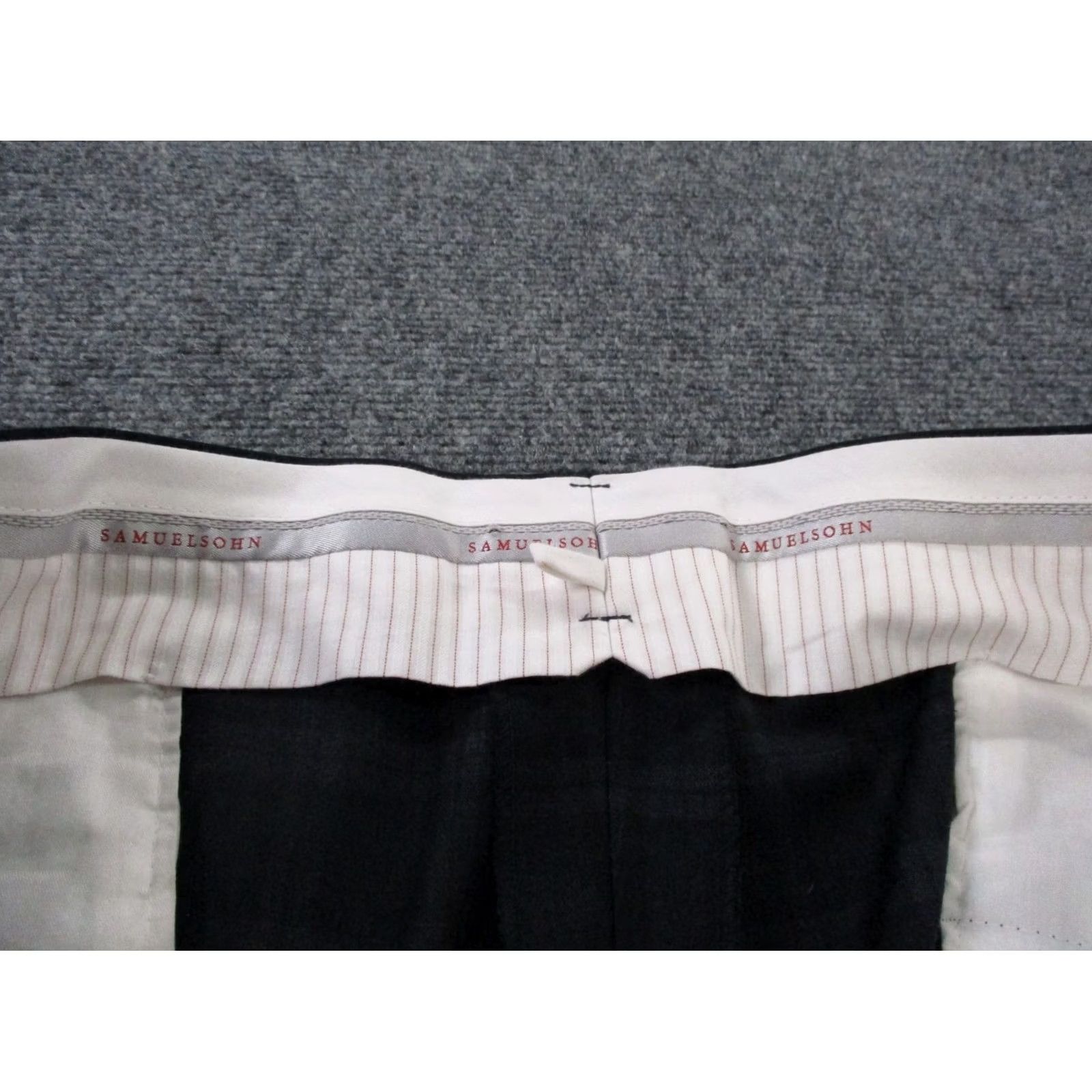 Vintage Samuelsohn Pants Men 42 X 30 Black Plaid Chino Straight Leg Preppy Casual Golf Size US 42 / EU 58 - 7 Thumbnail