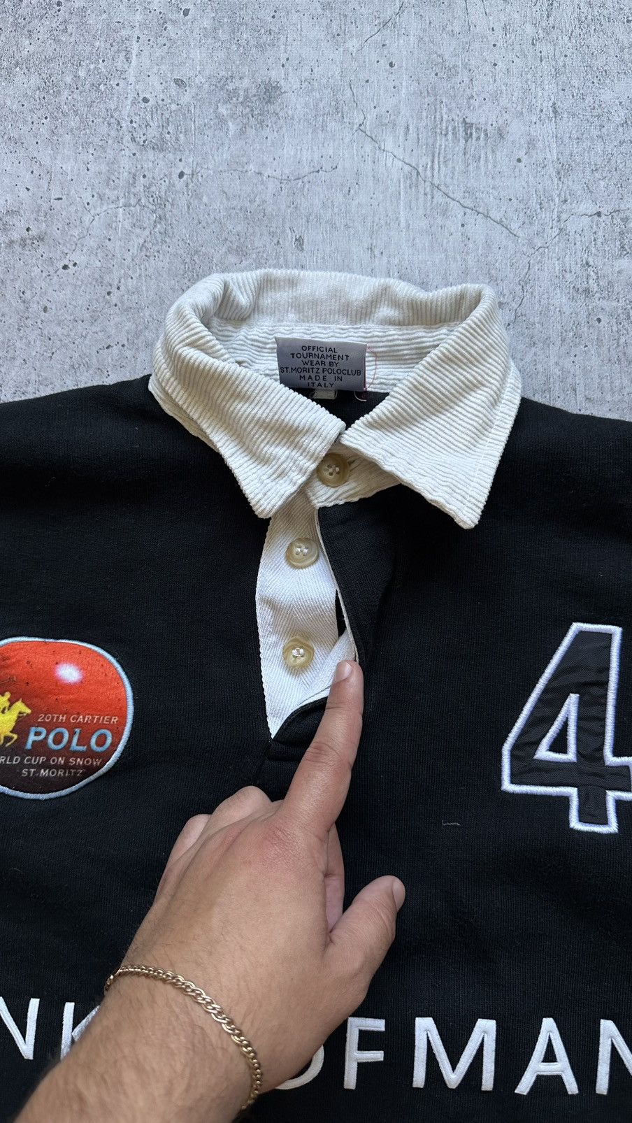 Vintage Vintage St Moritz Bank Hofmann Polo Club Cropped T Shirt Size US XS / EU 42 / 0 - 9 Thumbnail