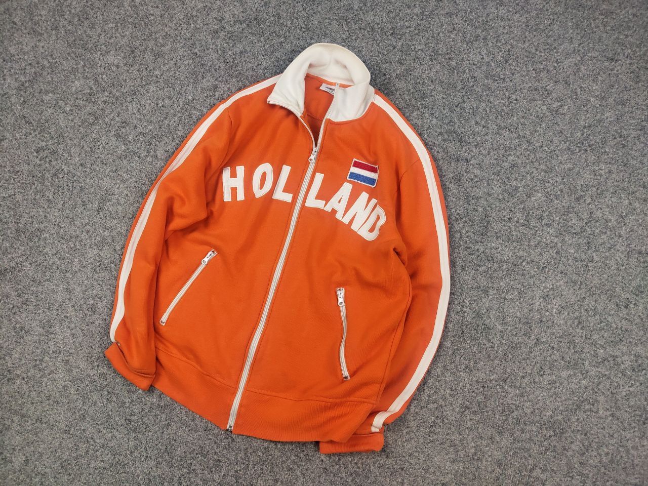 Vintage Vintage rare Holland Orange Big Logo Zip Track Jacket Y2K Size US S / EU 44-46 / 1 - 3 Thumbnail