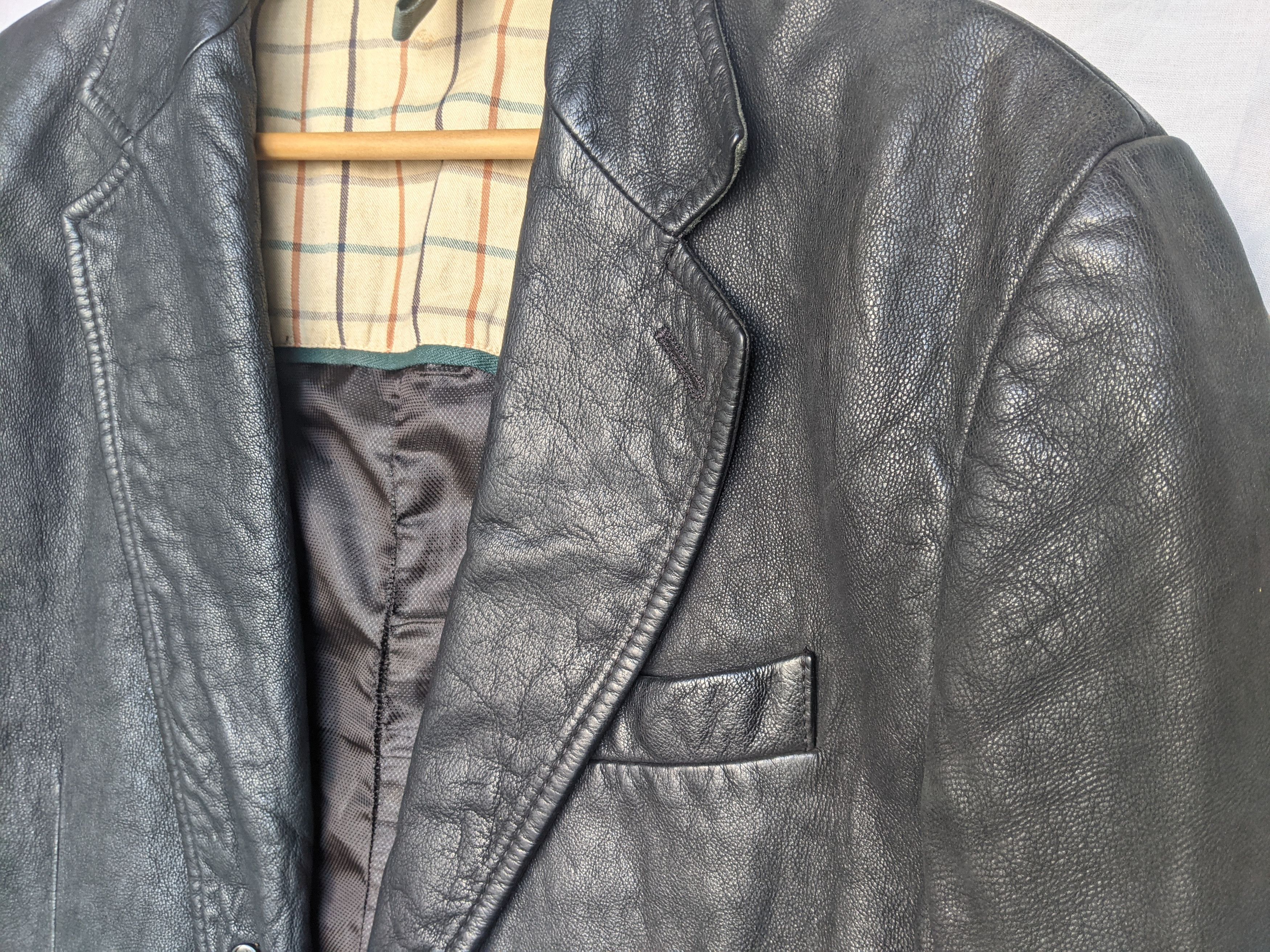 Genuine Leather Essebi Leather Jacket Blazer Vintage Avirex Gucci Barbour Size US L / EU 52-54 / 3 - 6 Thumbnail
