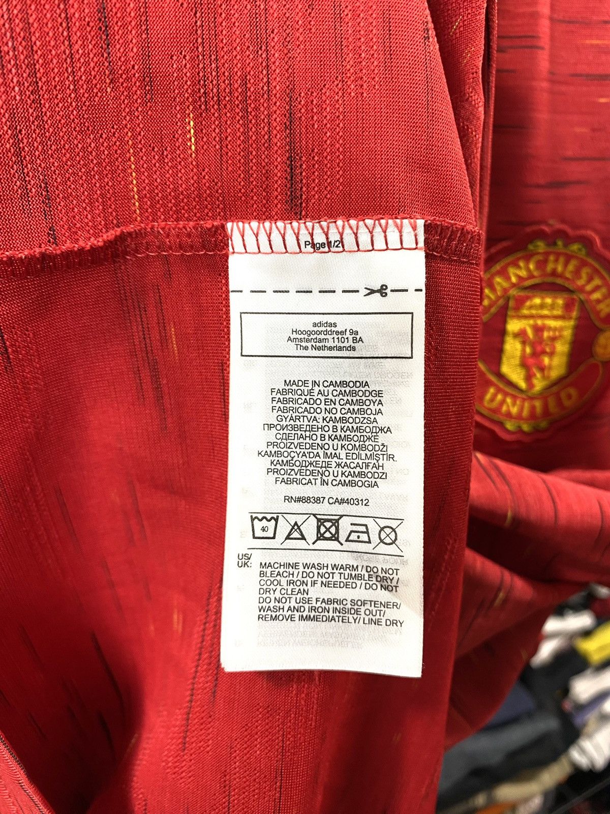 Nike 2020-21 Adidas Manchester United Soccer Jersey T Shirt Size US M / EU 48-50 / 2 - 11 Thumbnail
