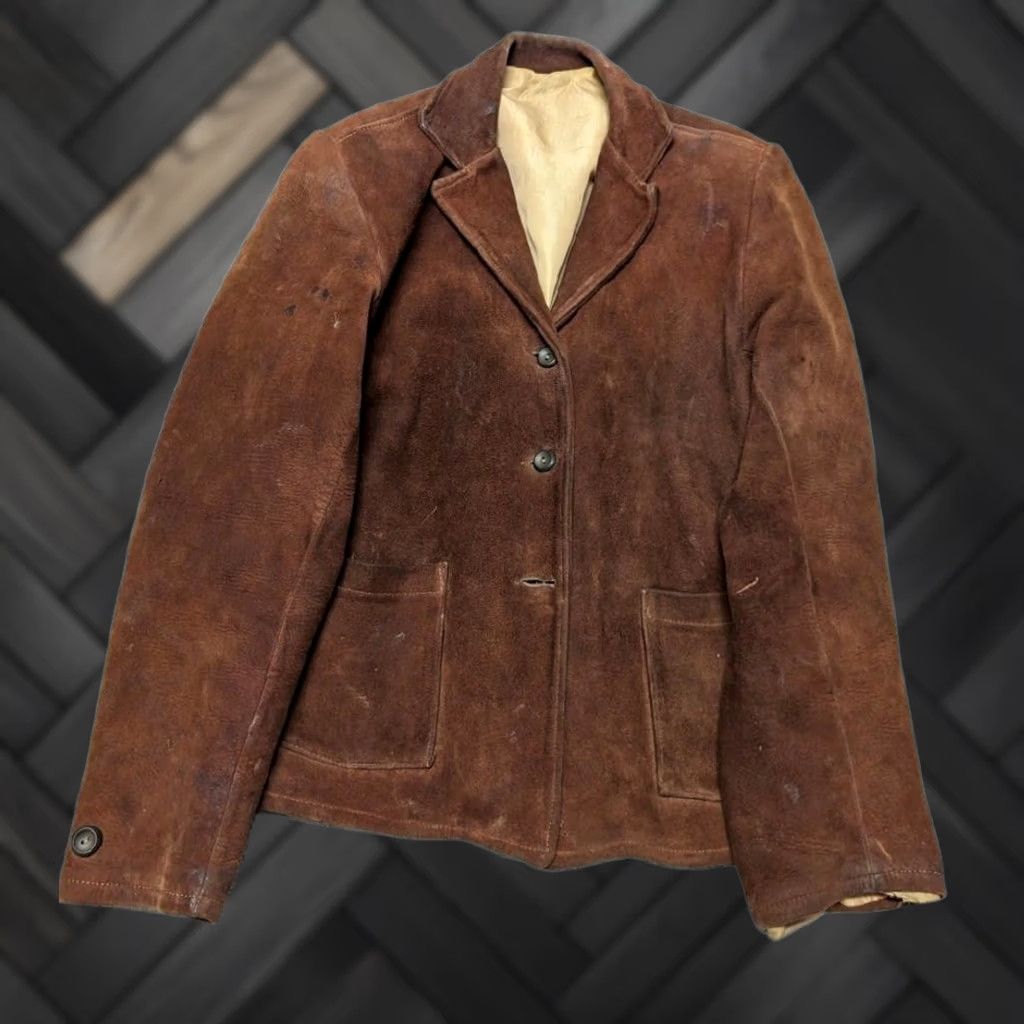 Vintage VINTAGE DEERSKIN suede leather M western ROCKABILLY blazer jacket Women Size M / US 6-8 / IT 42-44 - 1 Thumbnail