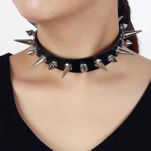 Other Long Leather Collar Choker Size ONE SIZE - 1 Thumbnail