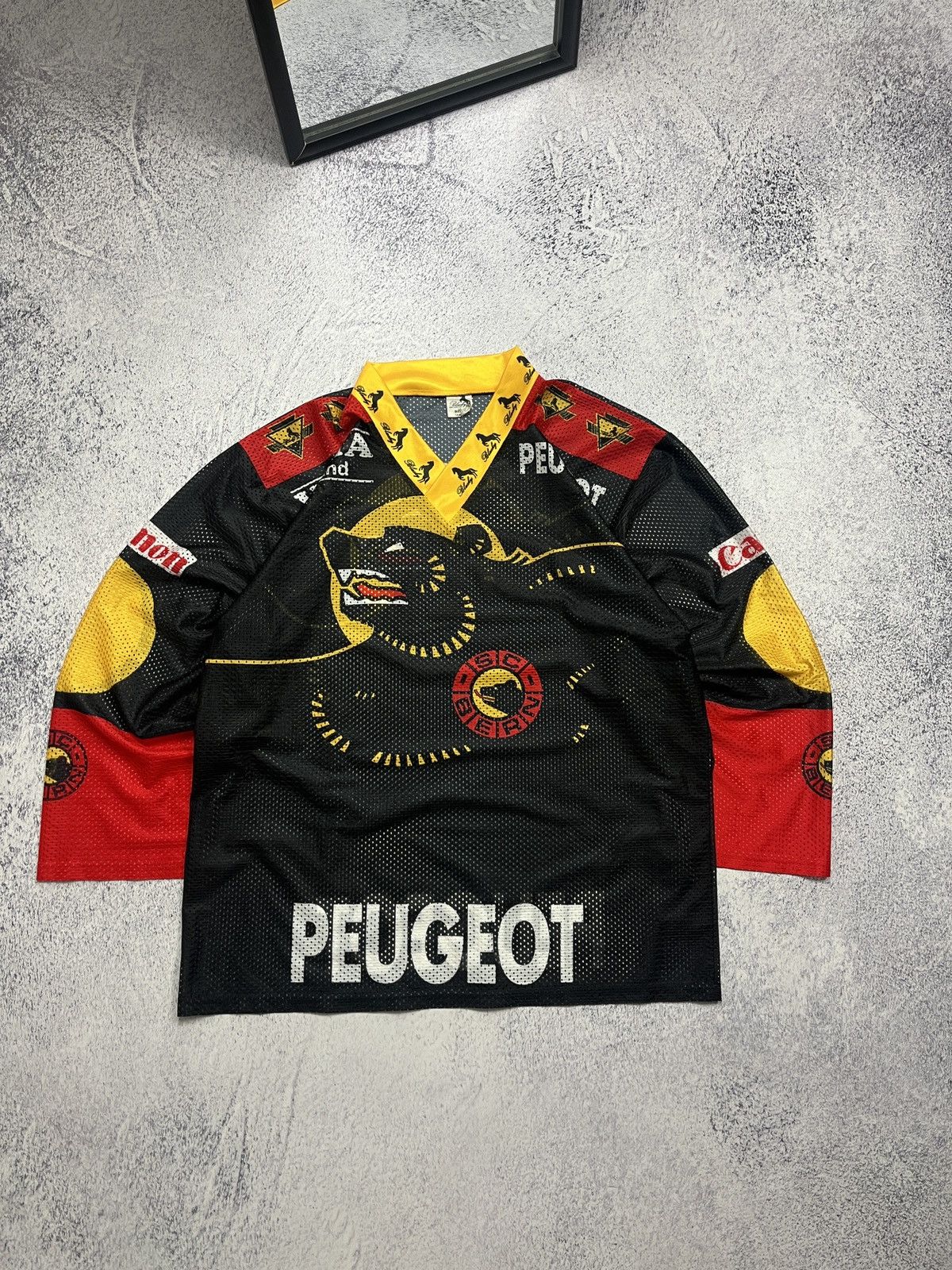 Vintage Vintage SC Bern 1995-1996 Hockey Jersey Peugeot Switzerland Size US L / EU 52-54 / 3 - 1 Thumbnail