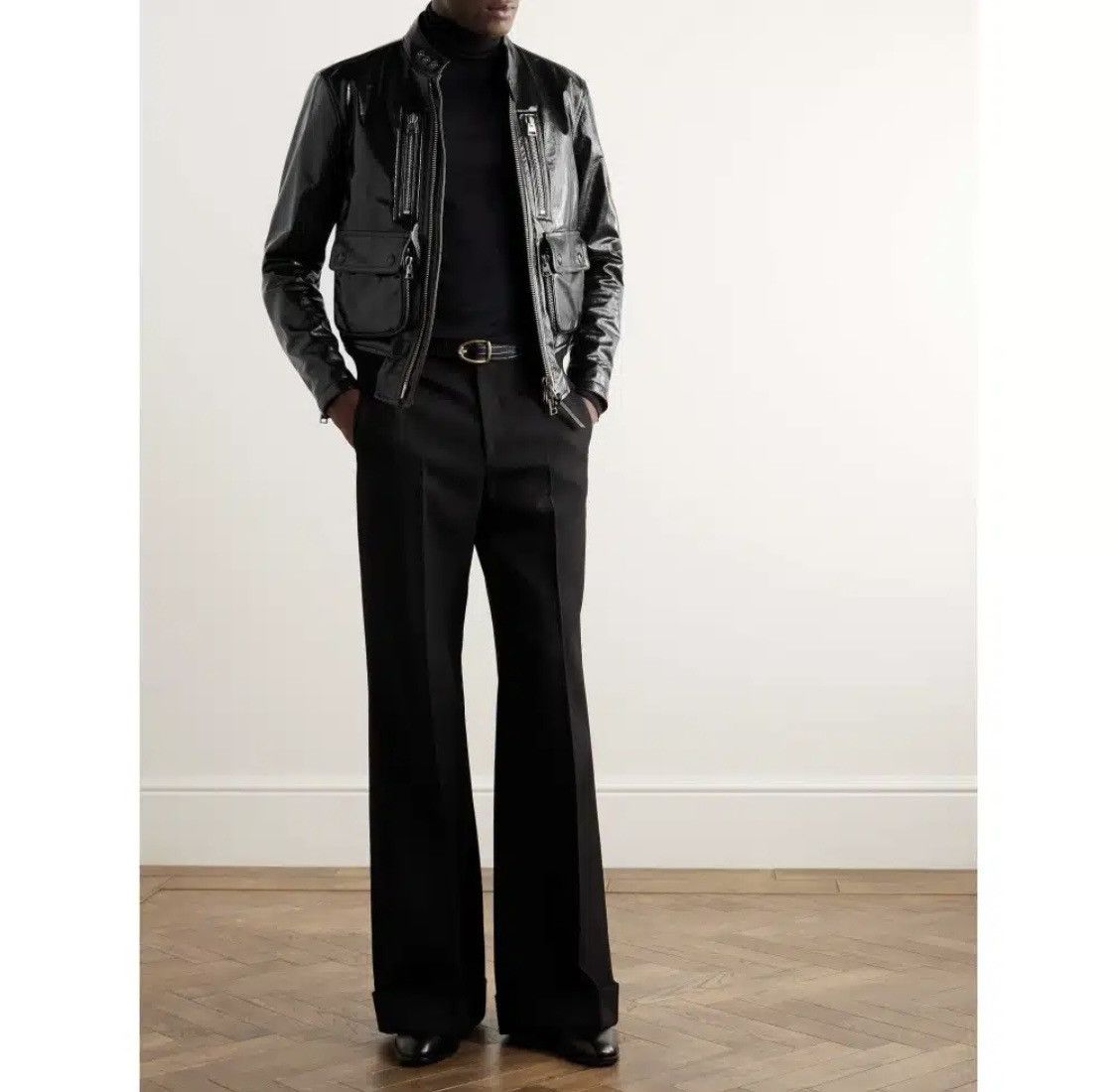 Tom Ford LEATHER BLOUSON JACKET Size US M / EU 48-50 / 2 - 2 Thumbnail