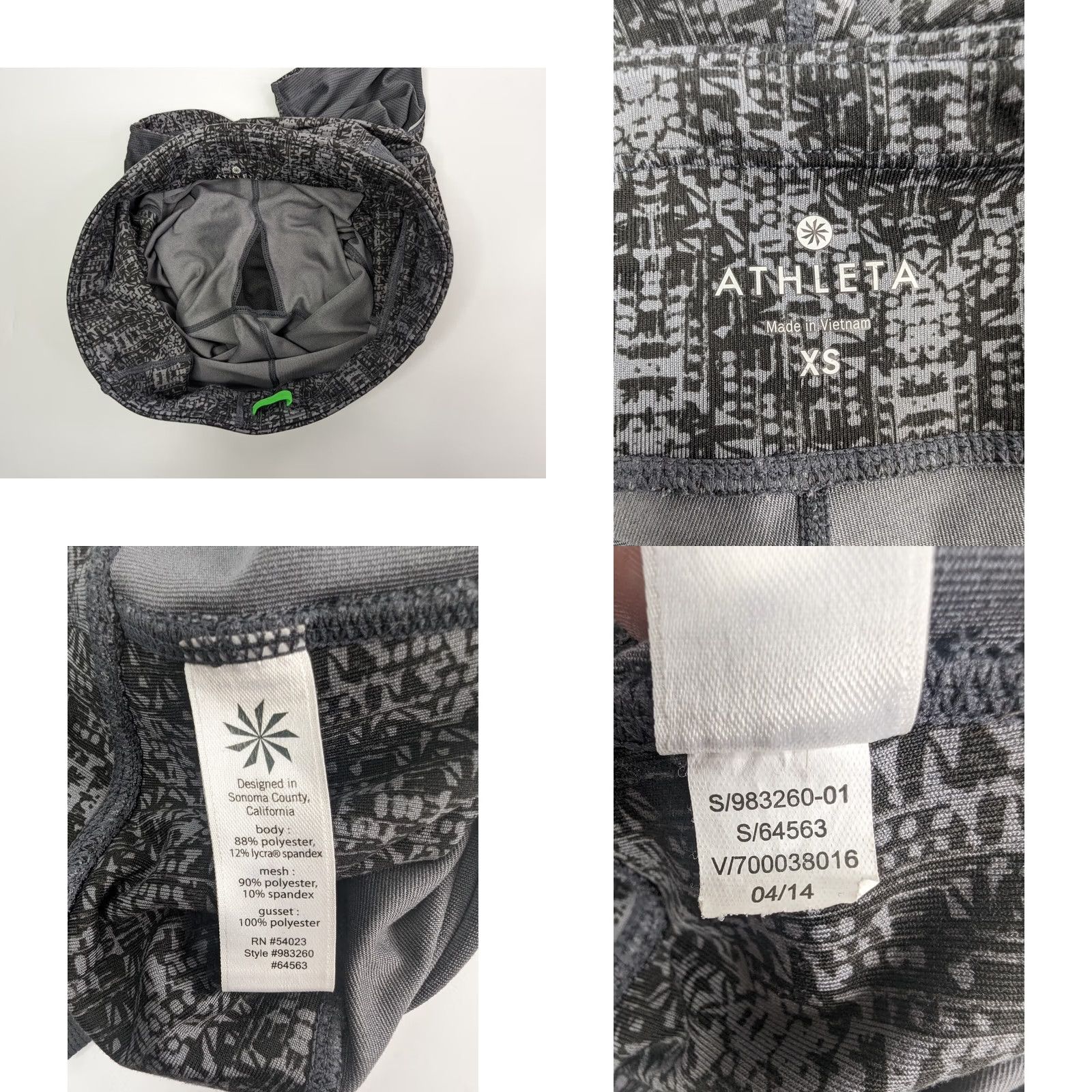 Athleta Athleta Be Free Knicker Crop Capri Leggings Pants Run In Gray XS Womens Crops Size 26" / US 2 / IT 38 - 8 Thumbnail