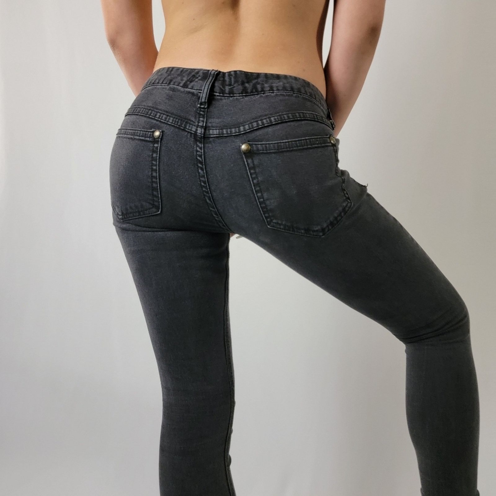 Free People Free People LOW rise Girlfriend Black Skinny Jeans - 2 Size 26" / US 2 / IT 38 - 3 Thumbnail