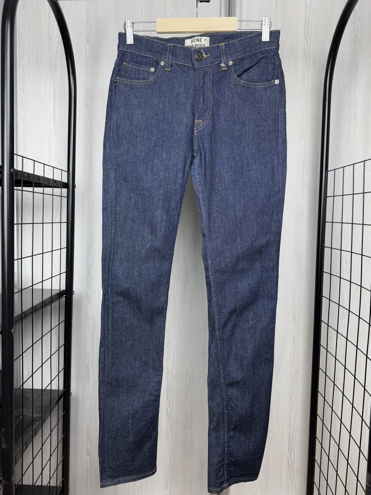 Acne Studios Acne Studios Ace Raw Skinny Fit Denim Jeans Blue Size US 29 - 2 Thumbnail