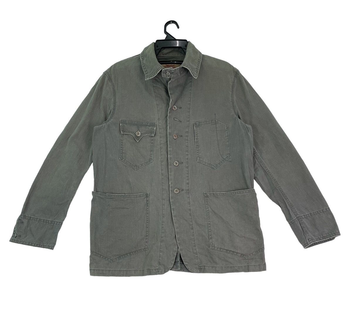 Levi's × Vintage Rare Levis workwear chore jacket button up Size US L / EU 52-54 / 3 - 1 Thumbnail