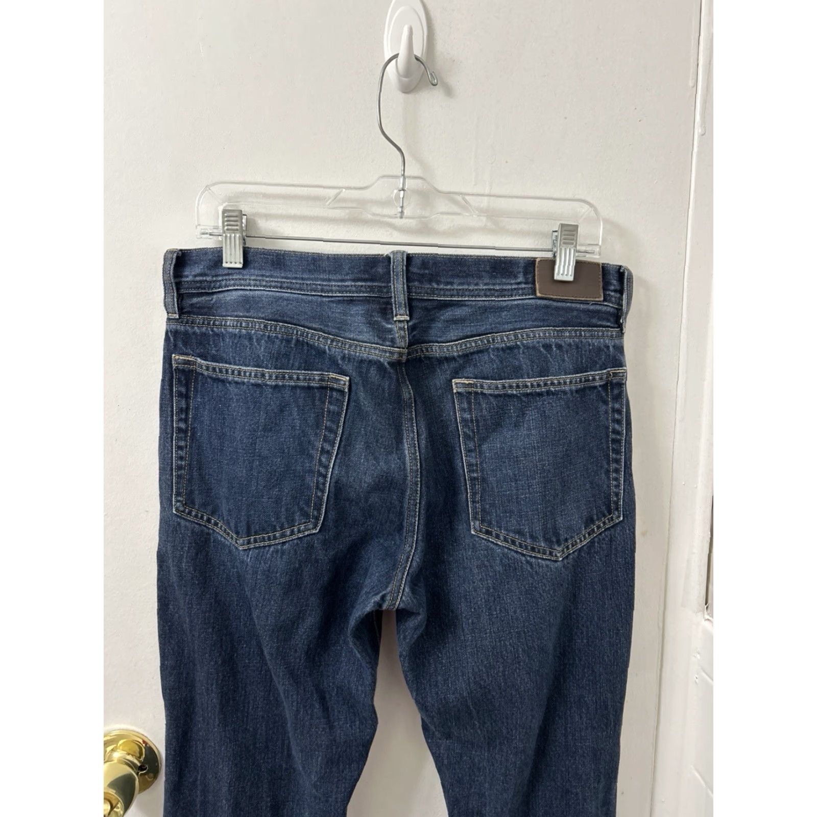 Denime J Crew The Sutton Jeans Mens Size 31x30 Dark Wash Button Zip YKK 5-Pocket Denim Slim Fit Straight Rise Medium Vintage No Size US 31 - 7 Thumbnail