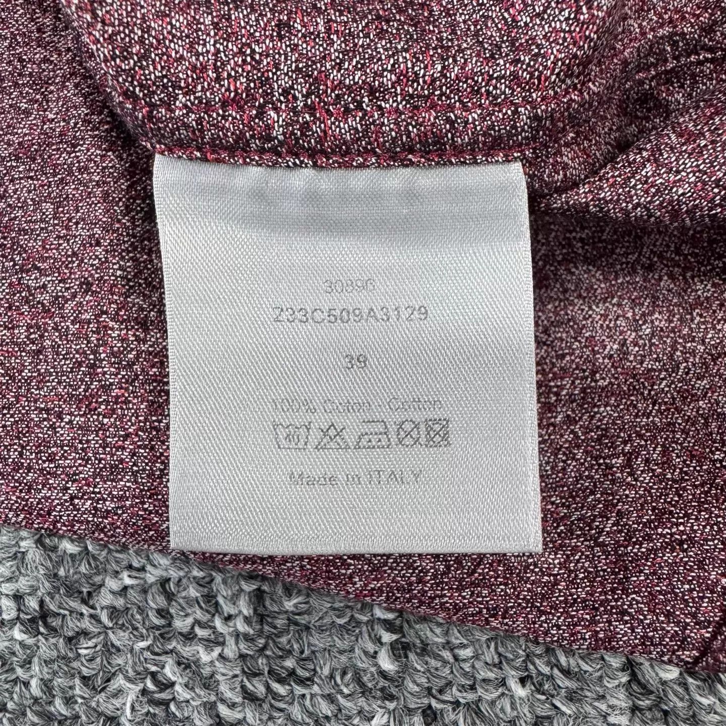 Dior Dior Cotton LS Shirt Dusty Rose w/Silver Thread 39 Size US M / EU 48-50 / 2 - 6 Thumbnail