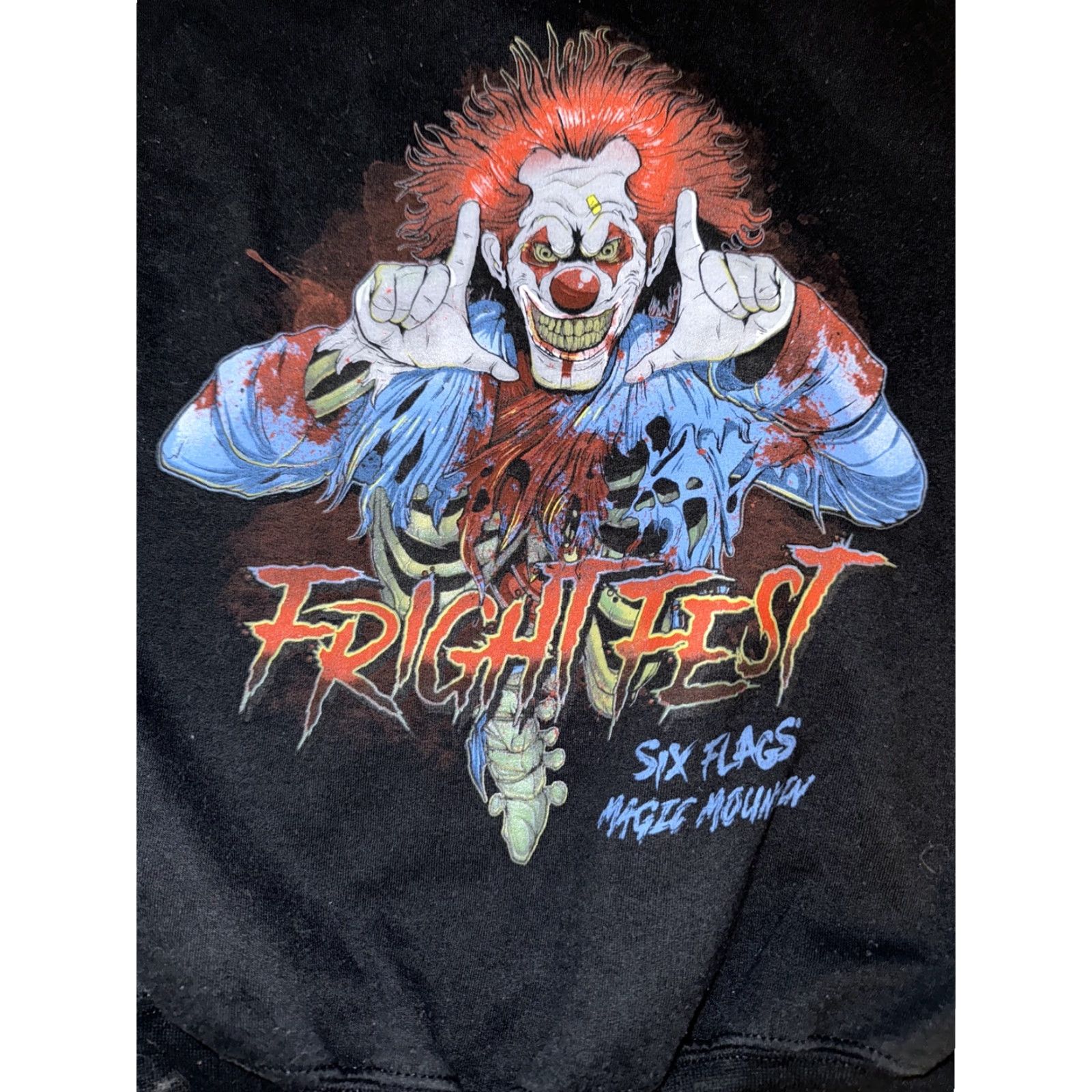 Vintage Six Flags Fright Fest Hoodie Sweatshirt Black Medium Mens M & M Size US M / EU 48-50 / 2 - 5 Thumbnail