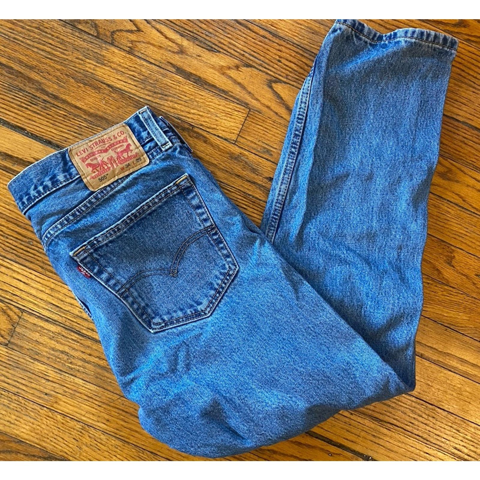 Levi's Levi’s 505 Jeans Men’s 34 X 29 Blue Size US 34 / EU 50 - 1 Thumbnail