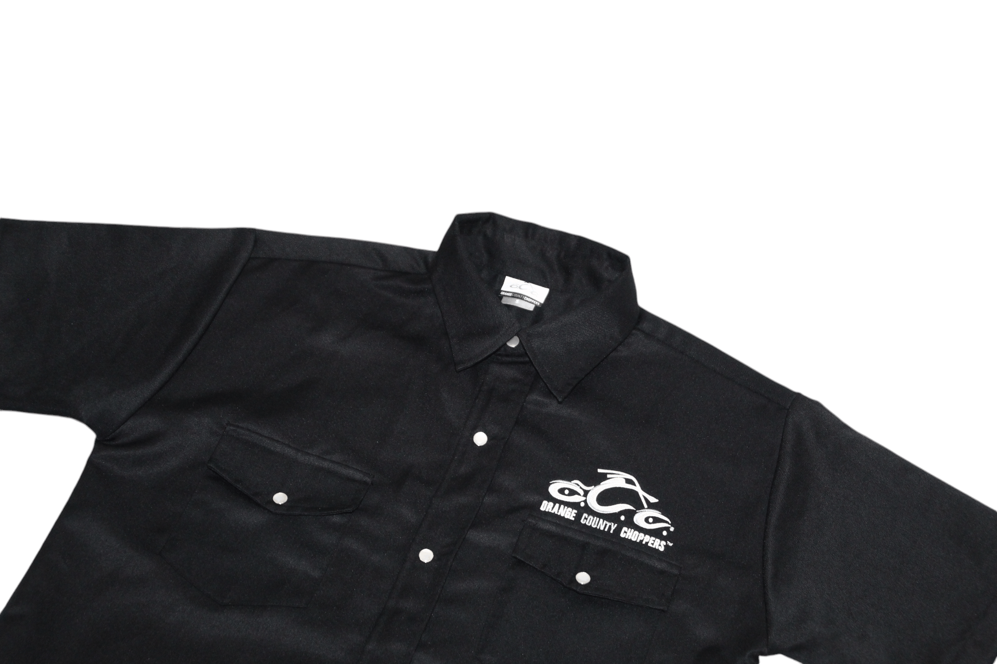 Harley Davidson Orange County Choppers N.Y. glossy denim mechanic shirt Size US S / EU 44-46 / 1 - 2 Thumbnail
