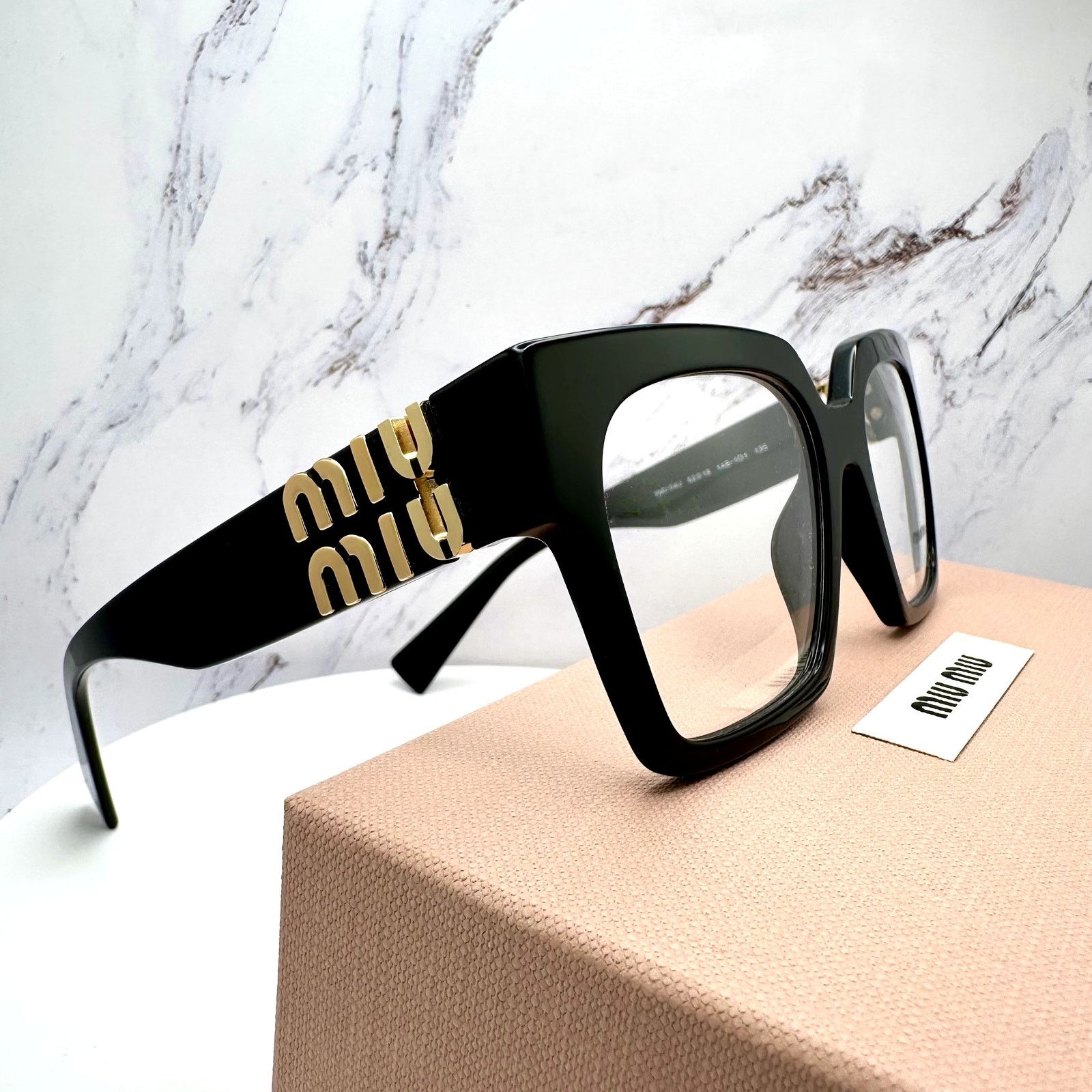 Miu Miu MIU MIU Womens Eyeglasses Black Square Full Rim frames Size ONE SIZE - 7 Thumbnail