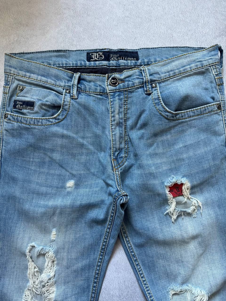 John Galliano 2000s John Galliano Distressed Jeans Denim Pants Size US 34 / EU 50 - 5 Thumbnail