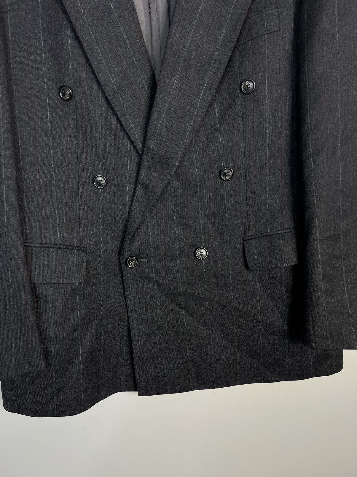Yves Saint Laurent Yves Saint Laurent Striped Double-Breasted Jacket, wool Size US L / EU 52-54 / 3 - 2 Thumbnail