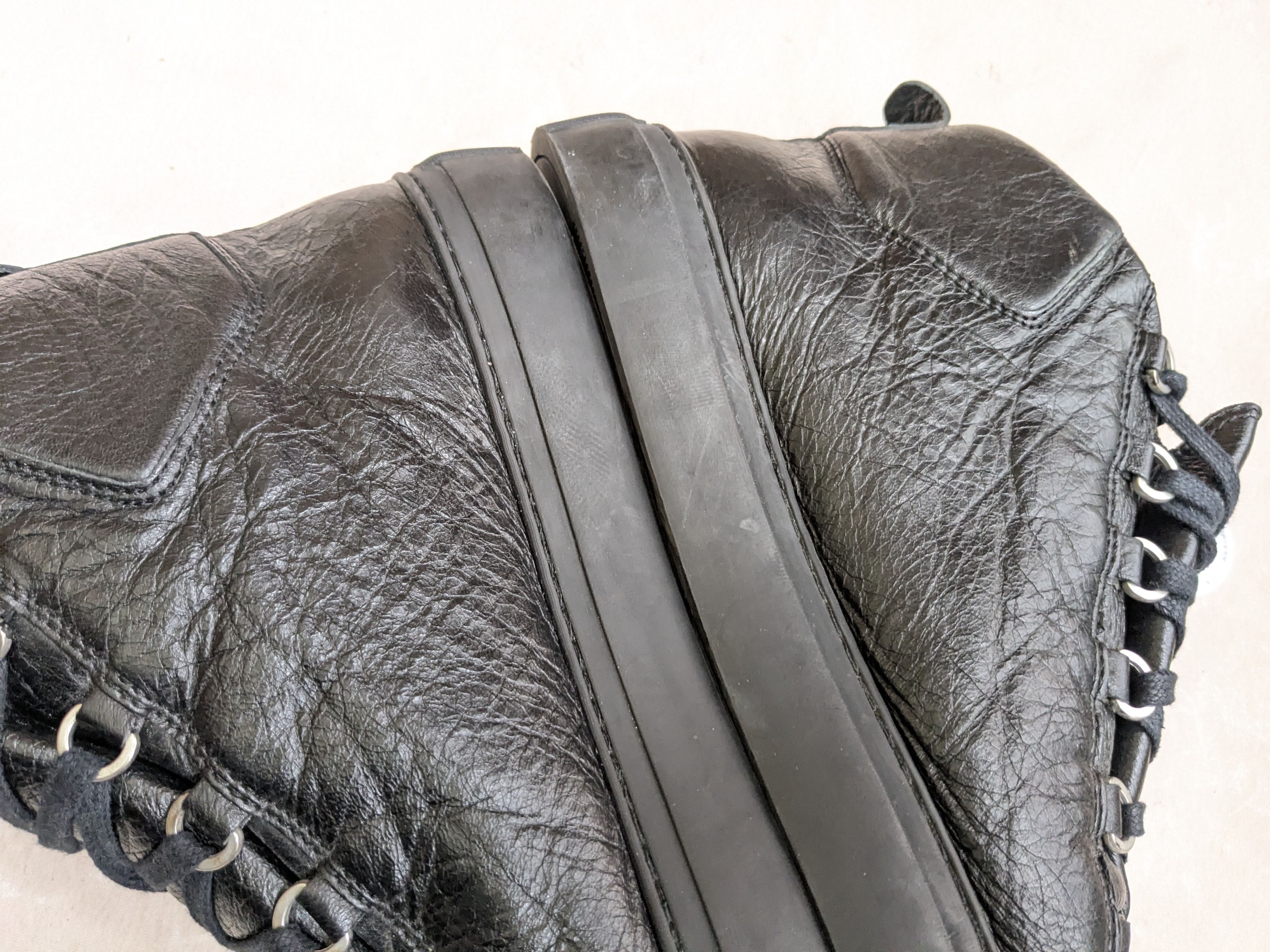 Balenciaga Balenciaga Arena Sneaker Black 12 High Tops Leather Size US 12 / EU 45 - 13 Thumbnail
