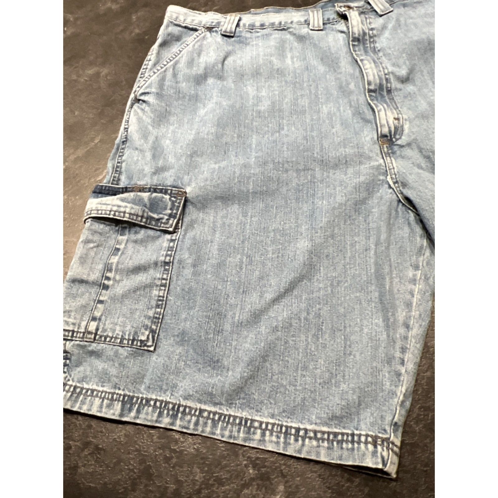 Wrangler Wrangler Denim Jean Shorts Cargo 46 Relaxed Fit Blue Men’s Y2K Size US 30 / EU 46 - 3 Thumbnail