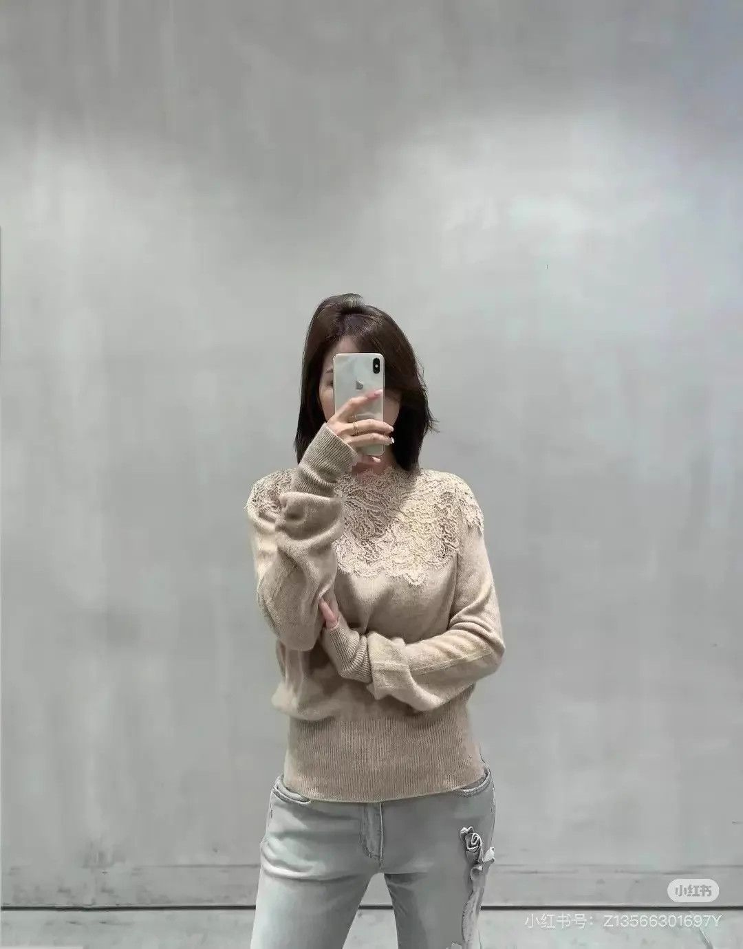 Ermanno Scervino Ermanno Scervino Camel Lace Panel Cashmere Top M Size M / US 6-8 / IT 42-44 - 9 Thumbnail