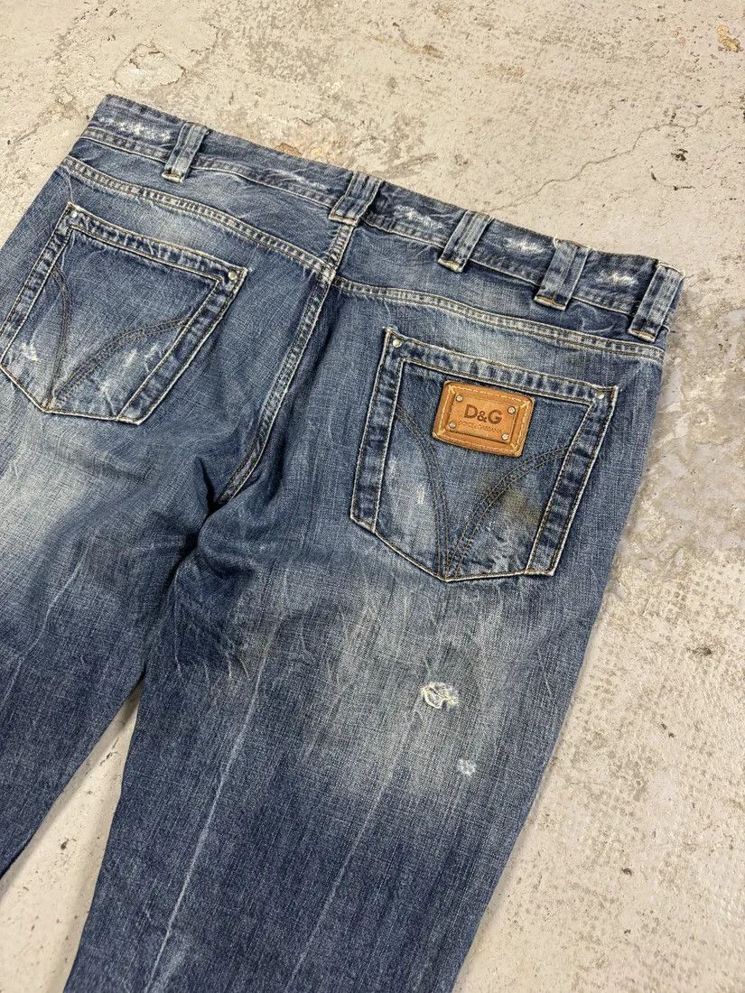 Designer × Dolce & Gabbana × Vintage 2000s Dolce & Gabbana Blue Faded Denim Jeans Size US 38 / EU 54 - 5 Thumbnail