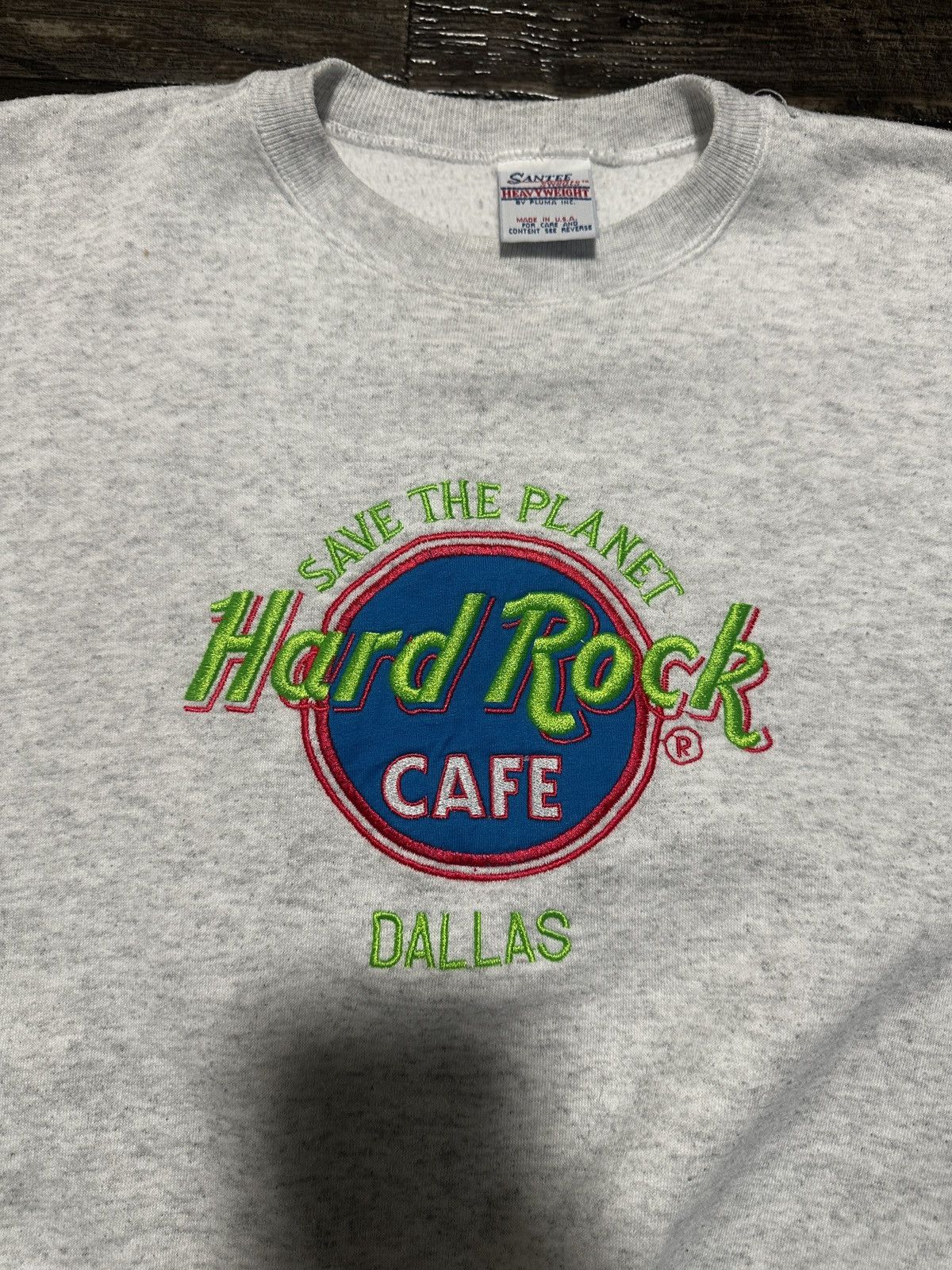 Hard Rock Cafe Vintage 90s Hard Rock Cafe Dallas Crewneck Size US L / EU 52-54 / 3 - 1 Thumbnail