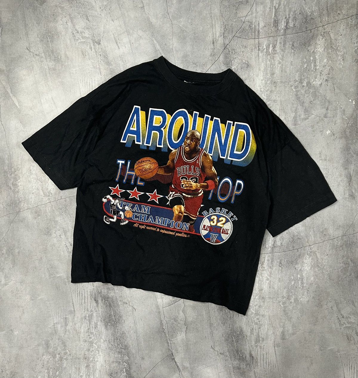 Jordan Brand Vintage Early 90s Michael Jordan 'Around the Top' Euro Tee Size US L / EU 52-54 / 3 - 1 Thumbnail