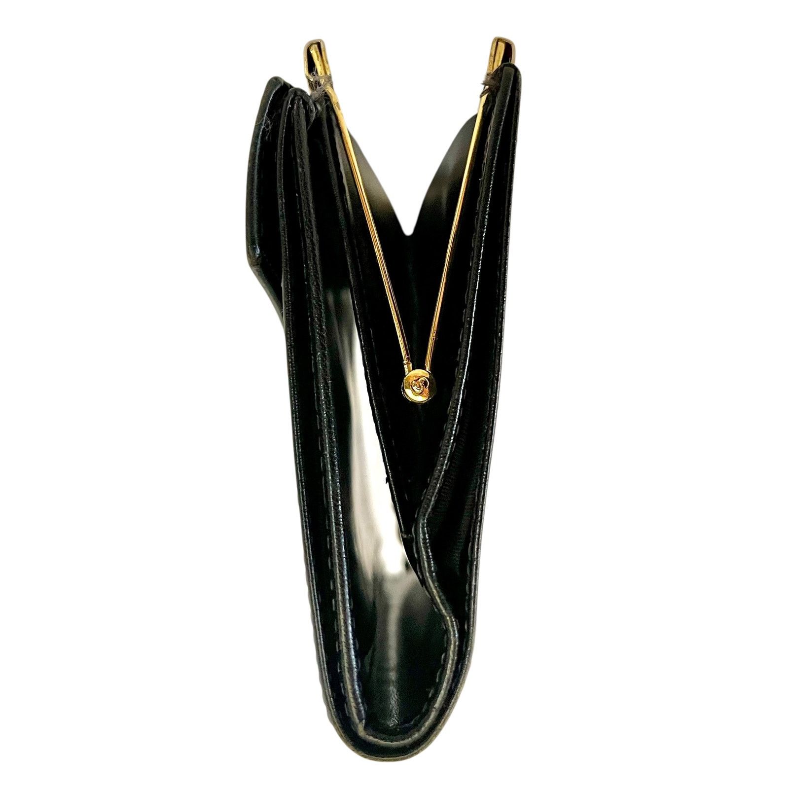 Bosca × Vintage Vintage Bosca Black Full Grain Leather Frame Clutch Wallet Size ONE SIZE - 7 Thumbnail