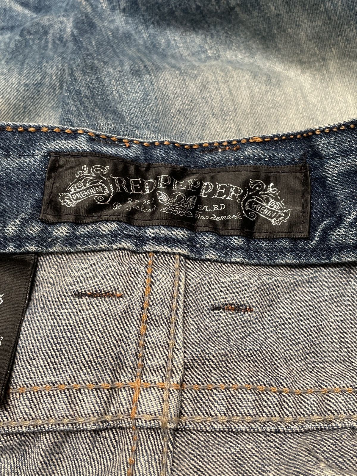 Japanese Brand × Vintage Vintage Japanese Brand Red Pepper Distressed Jeans 2000s Size US 31 - 13 Thumbnail