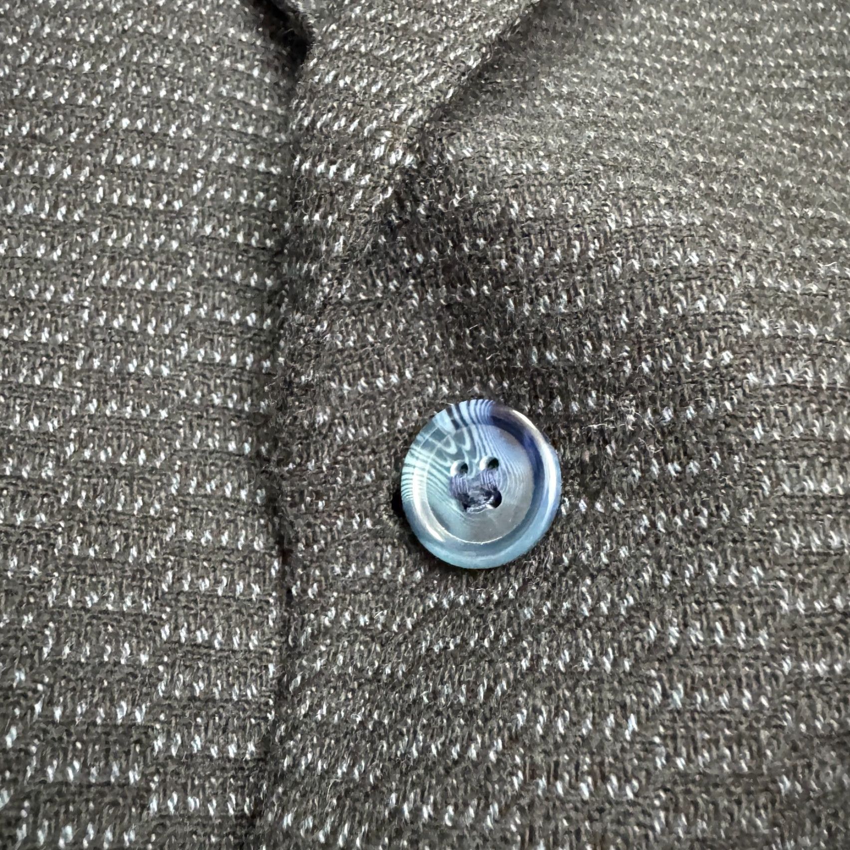 Vintage Giorgio Finocchi Wool Blend Blazer Mens 46 Check Pattern Single-Breasted Formal Suit Jacket Dark Blue Tailored Size 46R - 4 Thumbnail