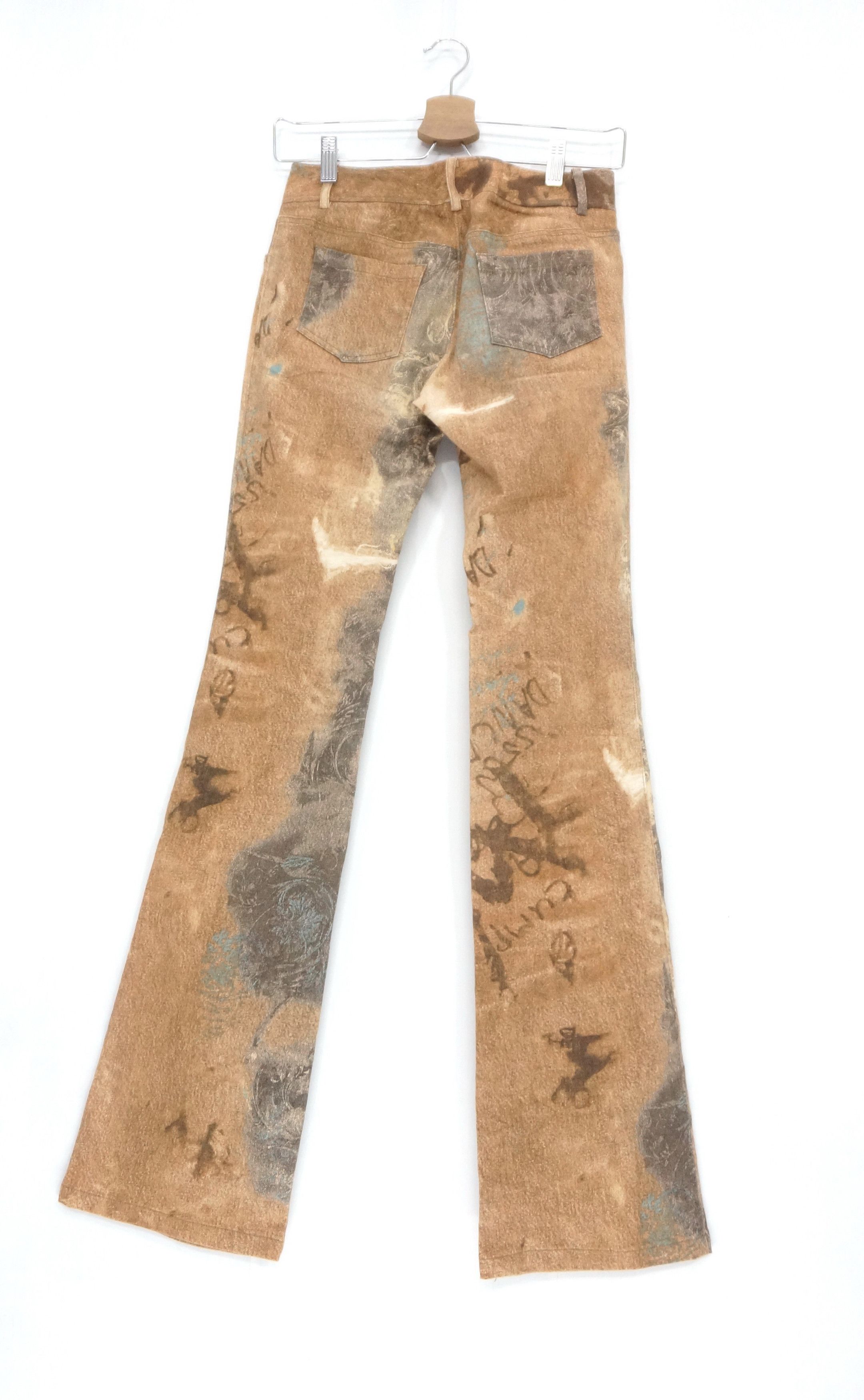 Other 🔥 Rare Tornado Mart Femme Bootcut Flared Full Print Jeans Size 26" / US 2 / IT 38 - 4 Thumbnail