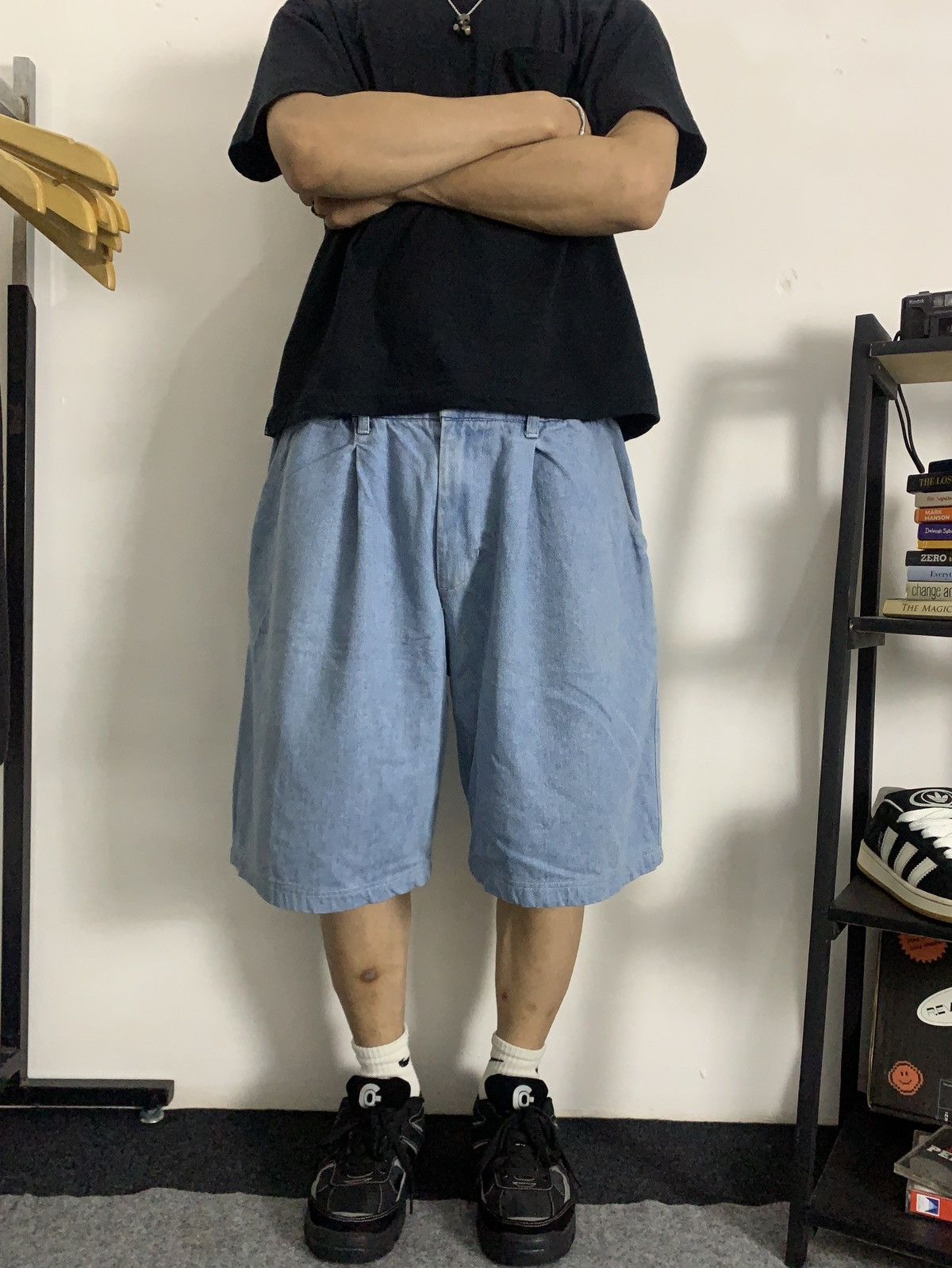 Other Vintage Blue Sky 'Lane' Y2K Baggy Fit Jortspants Size US 32 / EU 48 - 3 Thumbnail