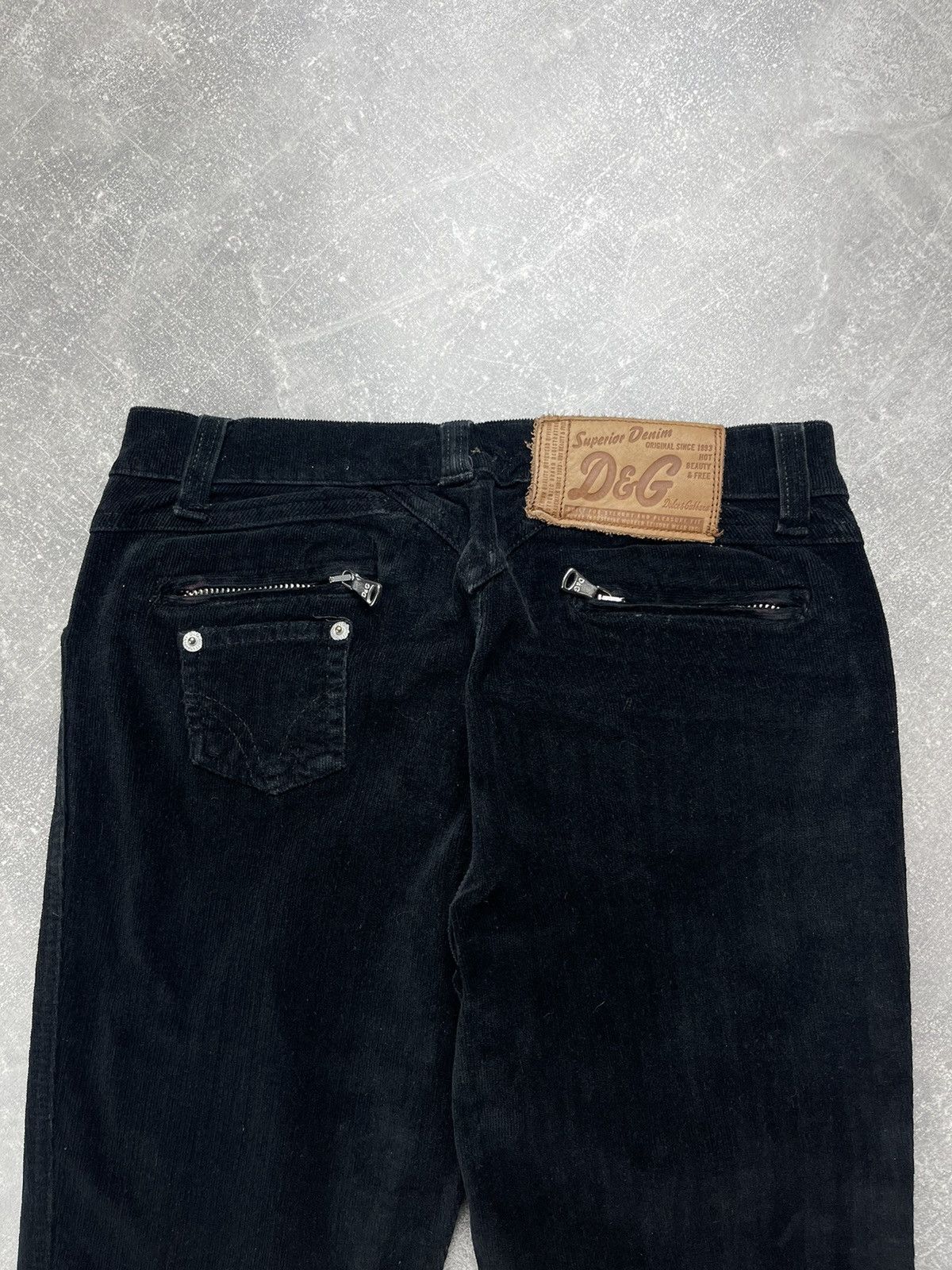Dolce & Gabbana Dolce & Gabbana Black Corduroy Slim Pants Zip Hem Size 27" / US 4 / IT 40 - 2 Thumbnail