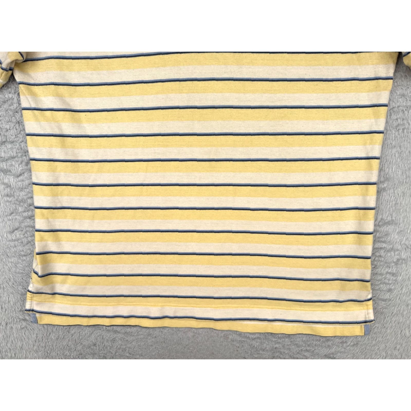 Tommy Hilfiger Tommy Hilfiger Polo Shirt Men 2XL Yellow Blue Stripe 100% Cotton Slim Fit Casual Polo Shirt Mens Size US XXL / EU 58 / 5 - 5 Thumbnail